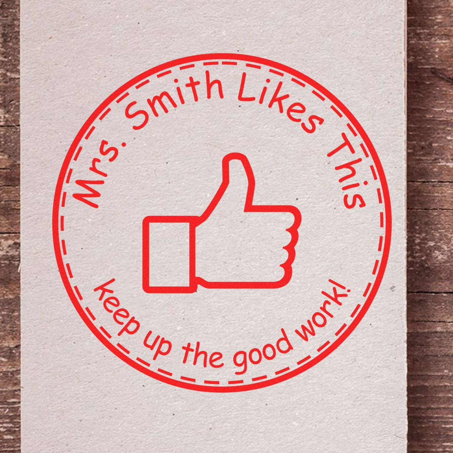 FB Like PSI Pre-Inked Personalizable Teacher Signature For Books Stamp - Engineer Seal Stamps