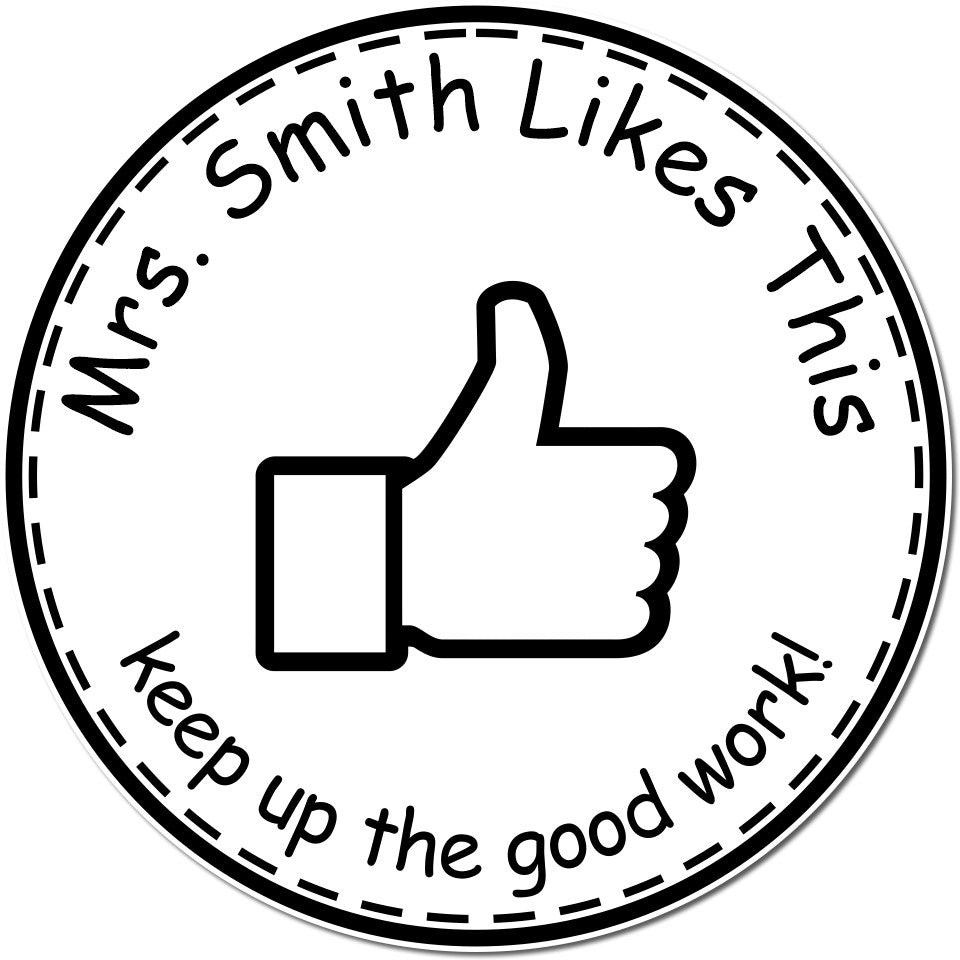 FB Like PSI Pre-Inked Personalizable Teacher Signature For Books Stamp - Engineer Seal Stamps