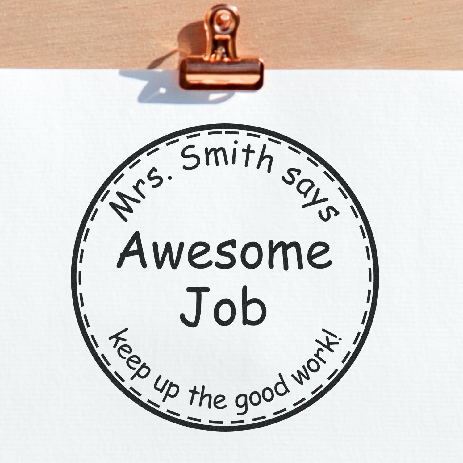 Awesome Job PSI Pre-Inked Personalizable Teacher For Classroom Stamp - Engineer Seal Stamps