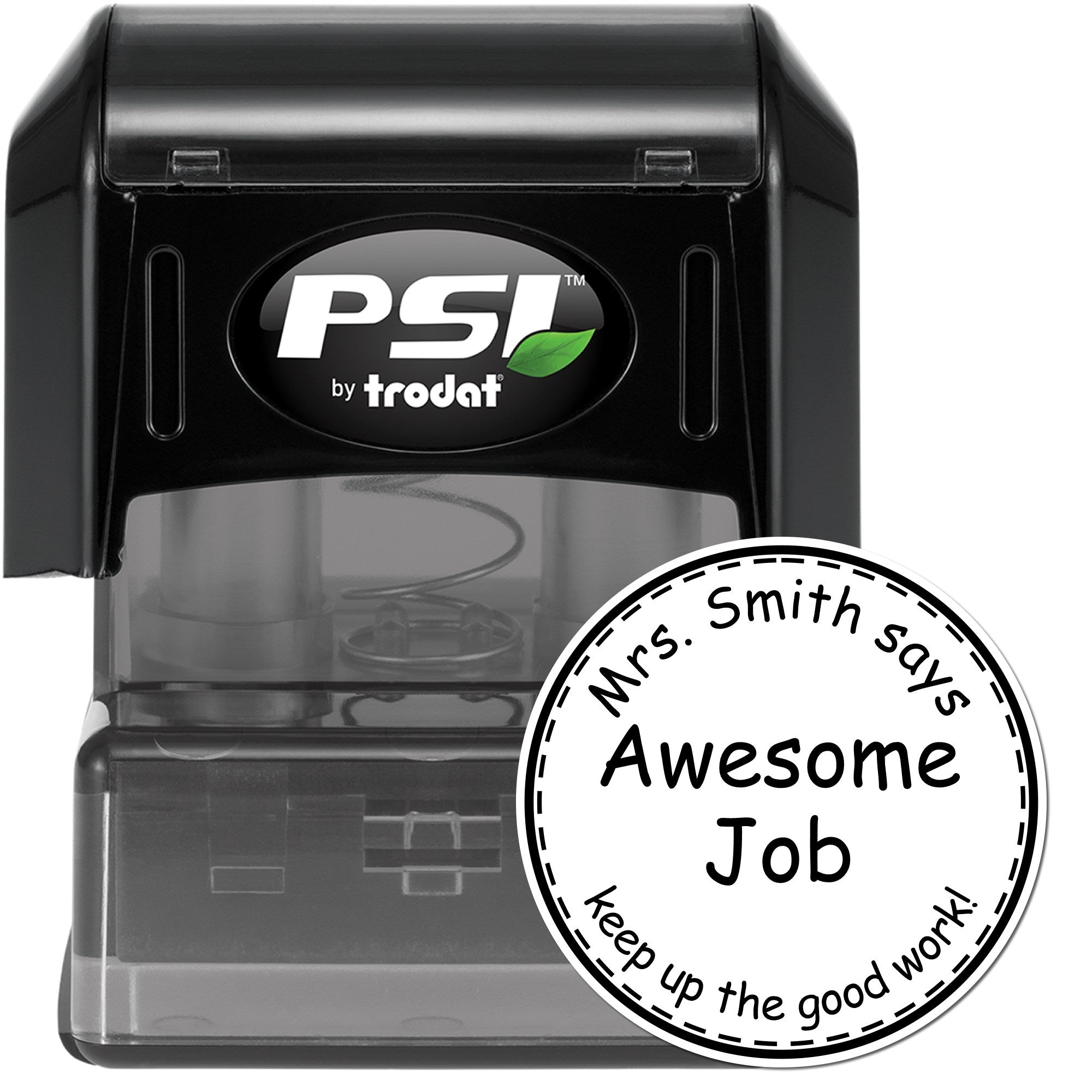 Awesome Job PSI Pre-Inked Personalizable Teacher For Classroom Stamp - Engineer Seal Stamps