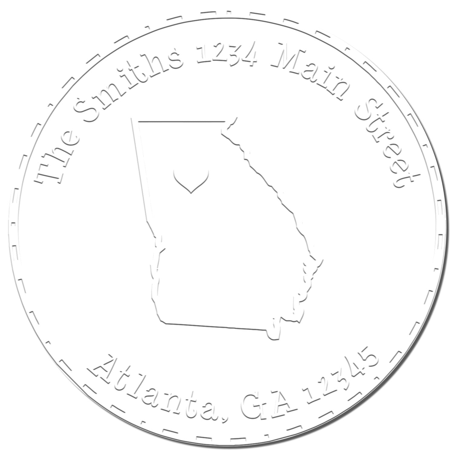 Soft GA State Love Customized Address Seal Stamp