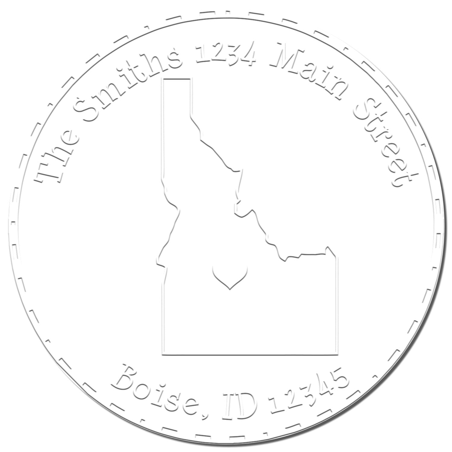Soft ID State Love Customized Home Address Embosser Seal