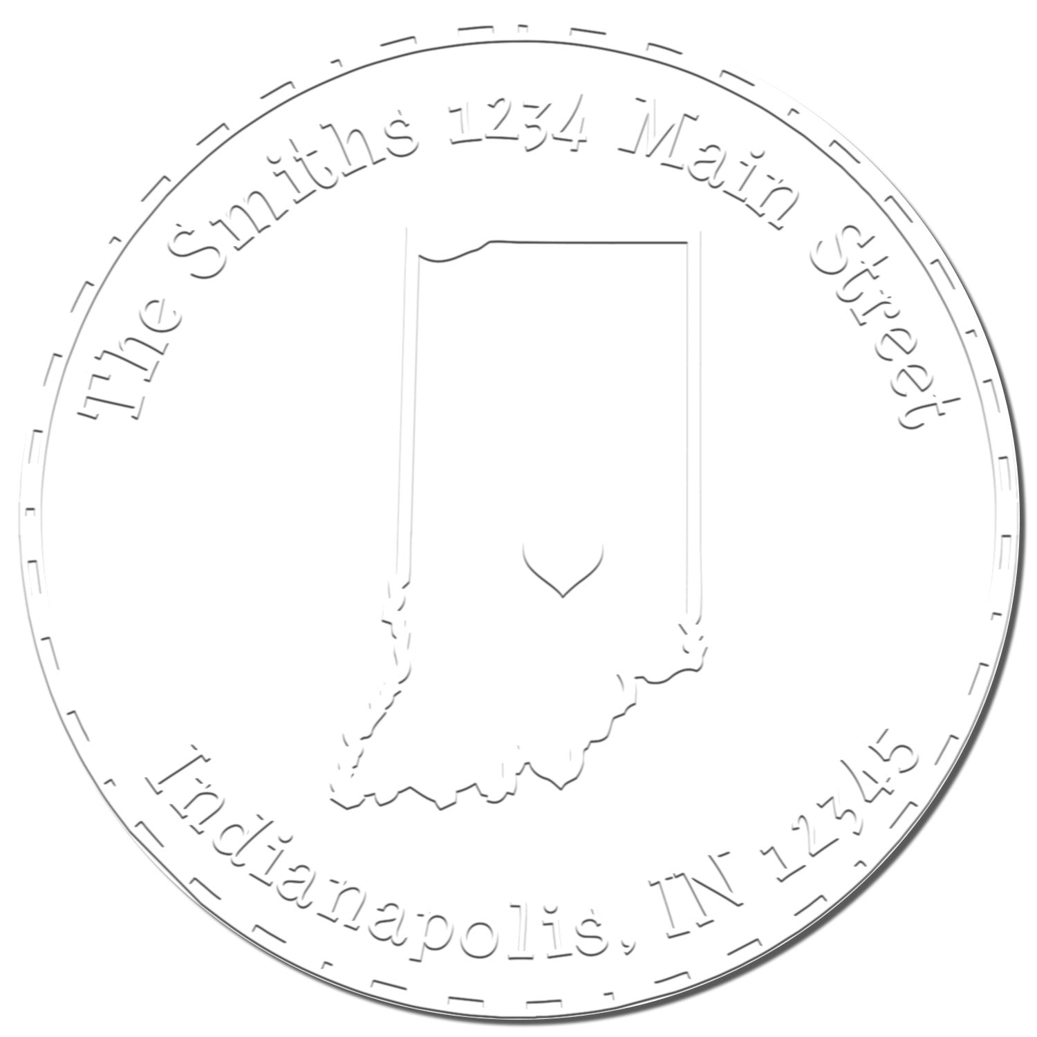 Soft IN State Love Customized Home Address Stamp Embosser