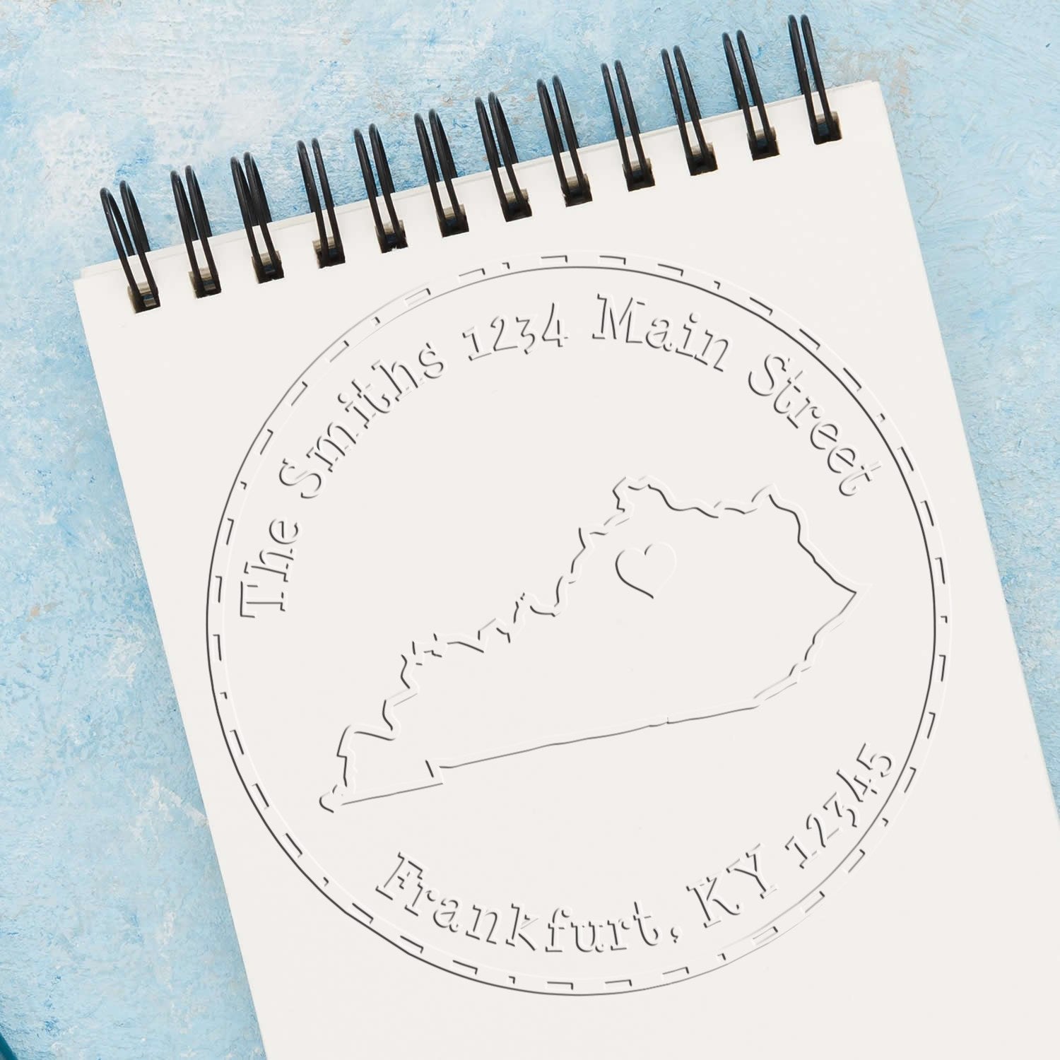 KY State Love Desk Handcrafted Address Seal Stamp Embosser - Engineer Seal Stamps