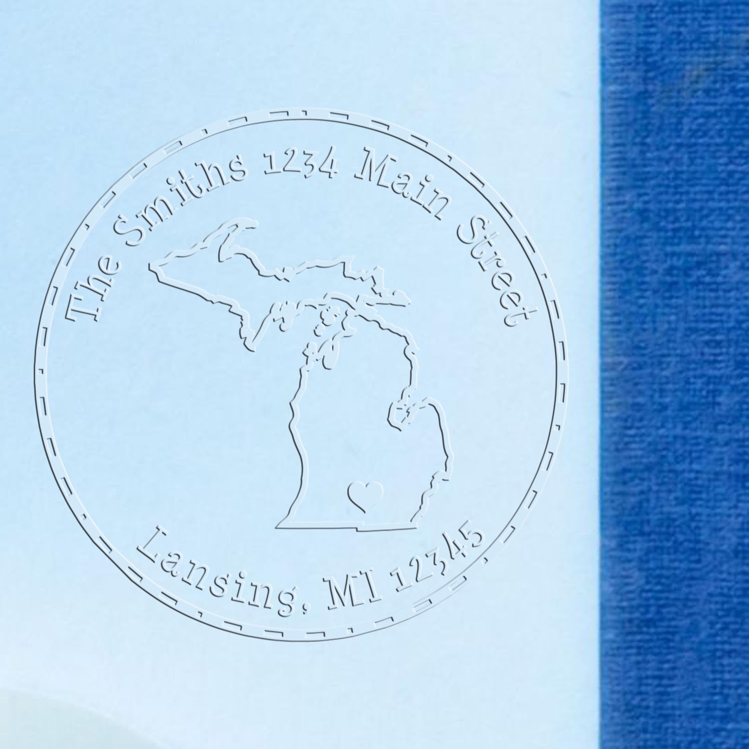 Soft MI State Love Customized Home Address Seal Stamp - Engineer Seal Stamps