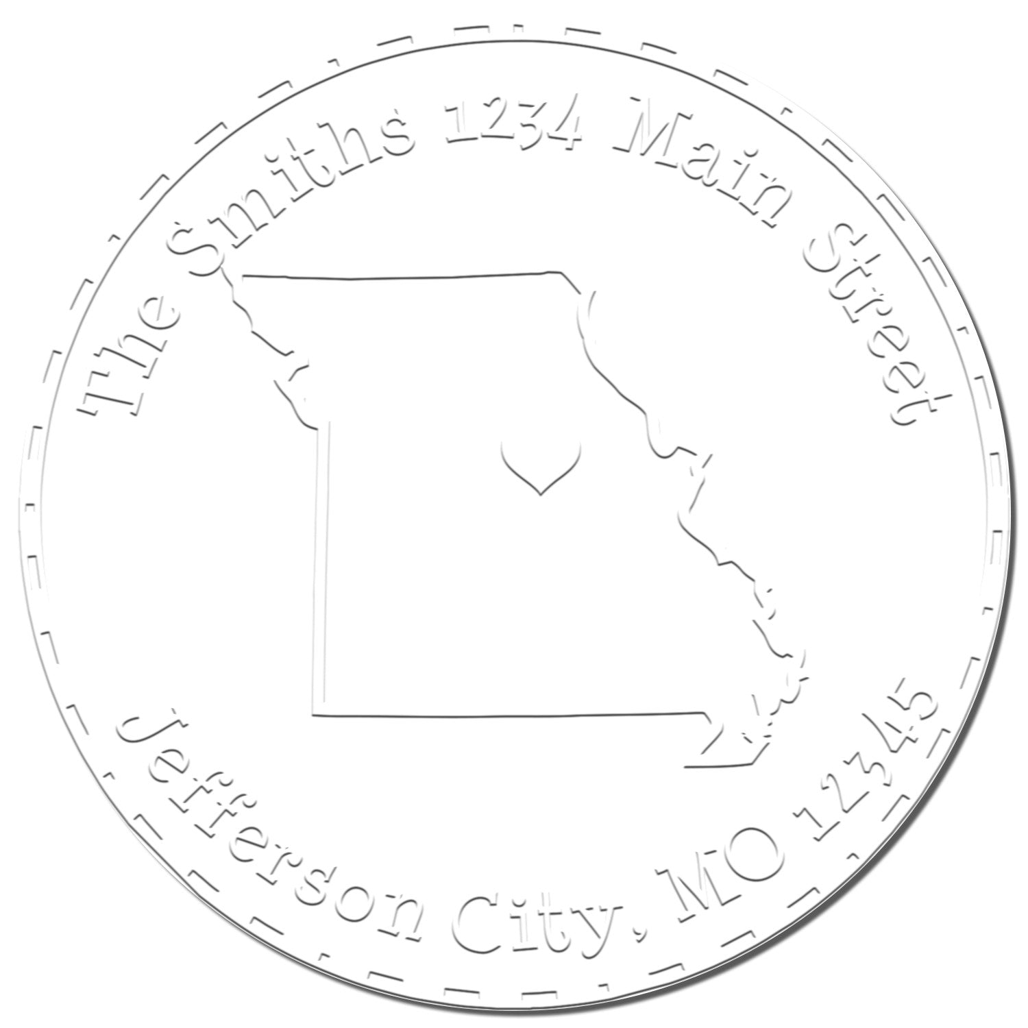 MO State Love Desk Handcrafted Home Address Embosser - Engineer Seal Stamps