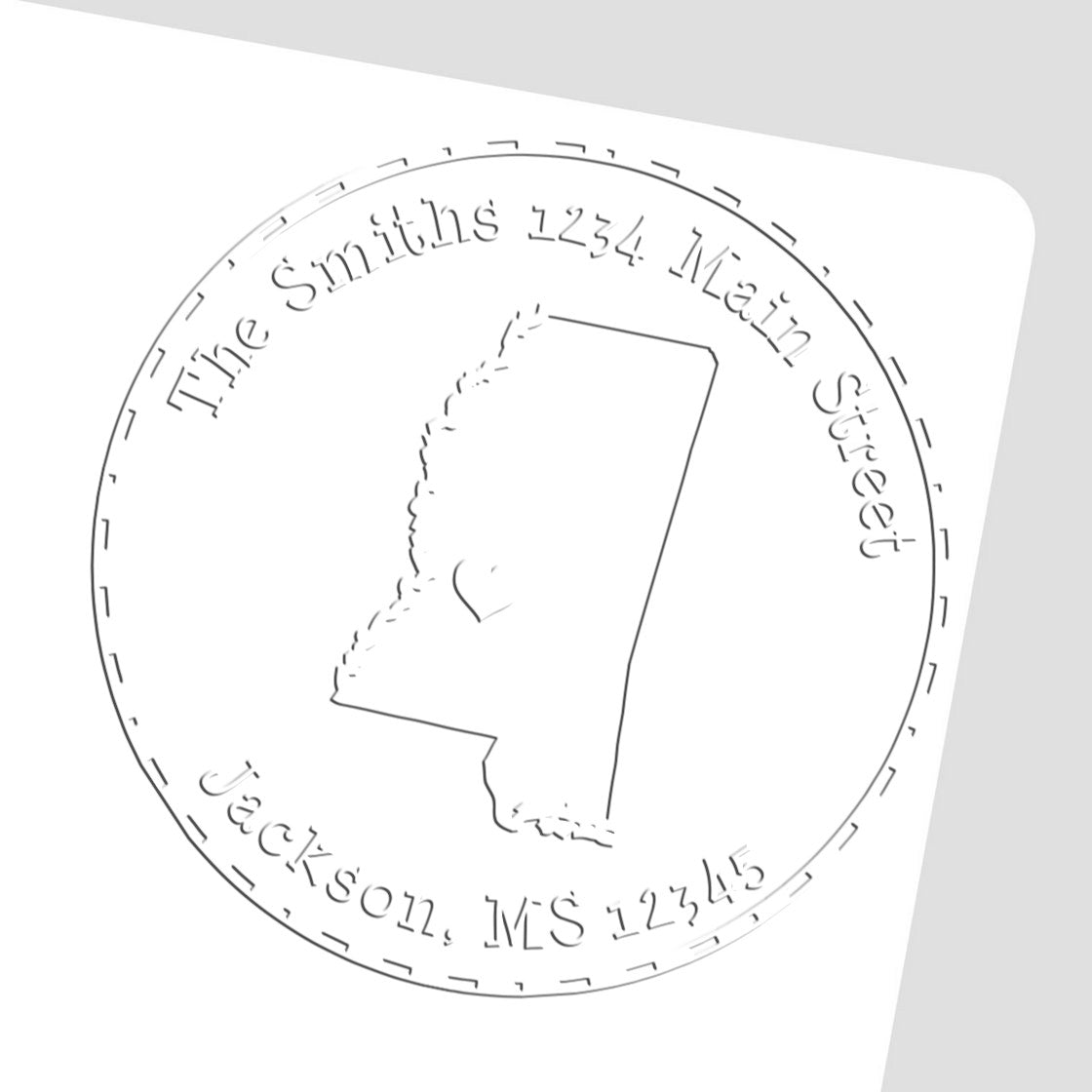 Soft MS State Love Customized Return Address Embosser Seal