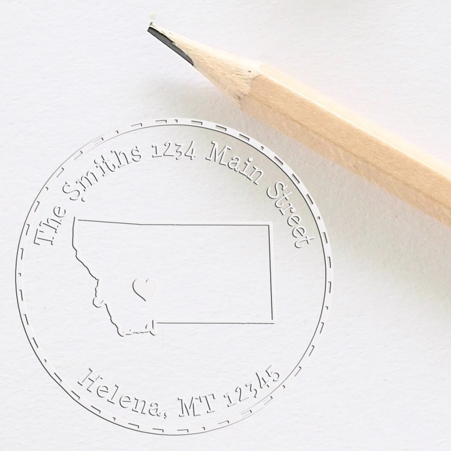 Soft MT State Love Customized Return Address Stamp Embosser