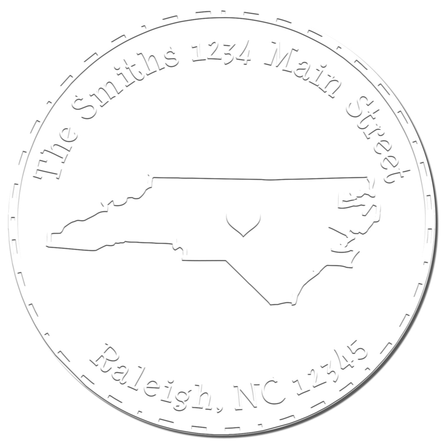 Hybrid North Carolina Personalizable Mail Address Embosser - Engineer Seal Stamps