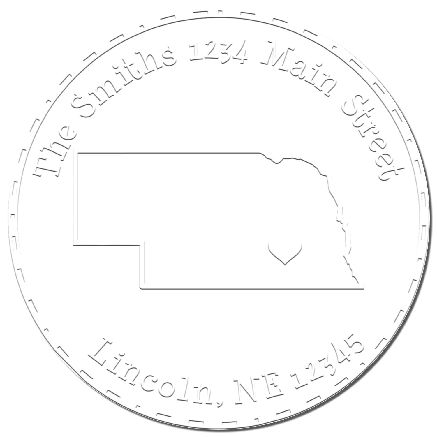 Soft NE State Love Customized Return Address Seal Stamp Embosser