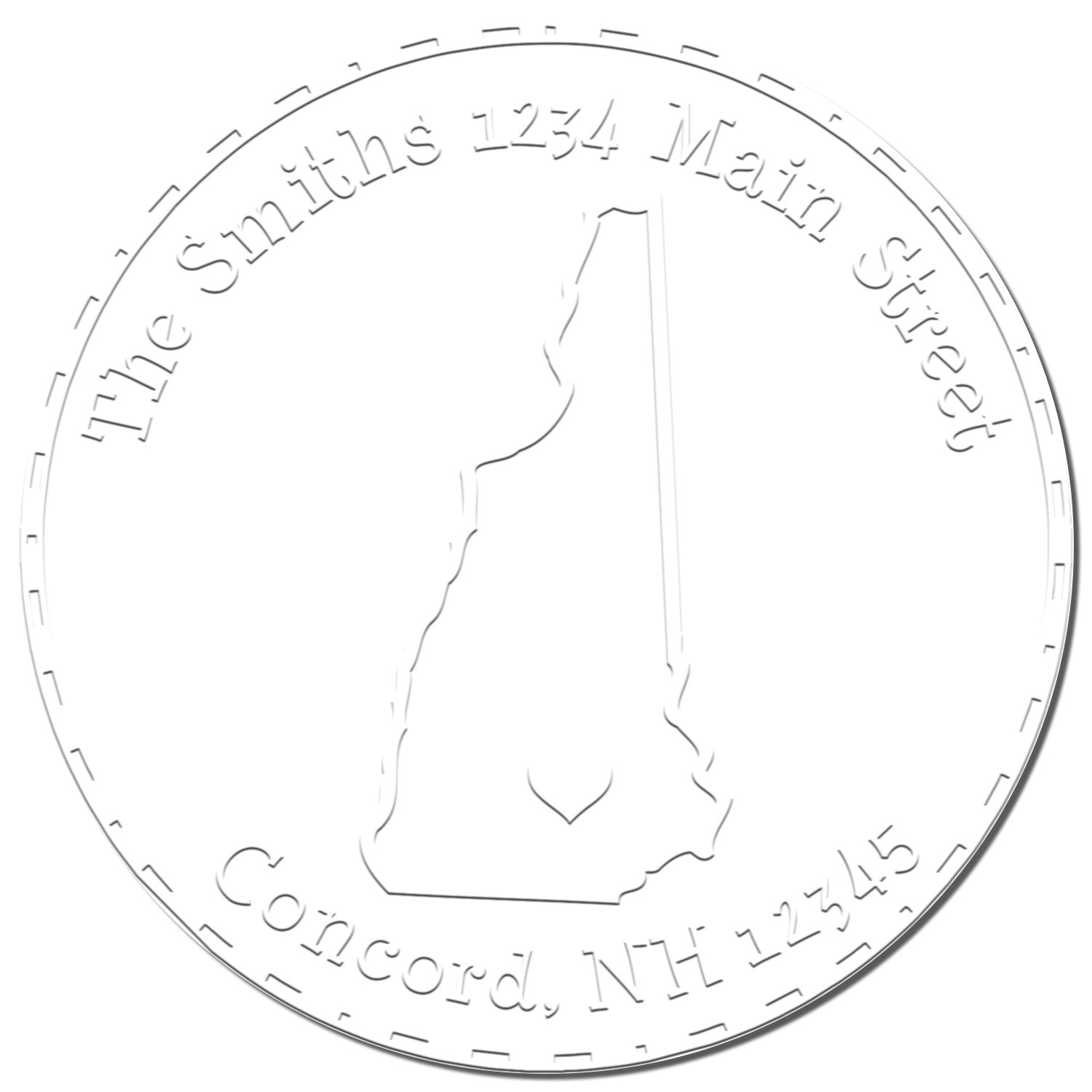 Soft NH State Love Customized Return Address Embossing Seal