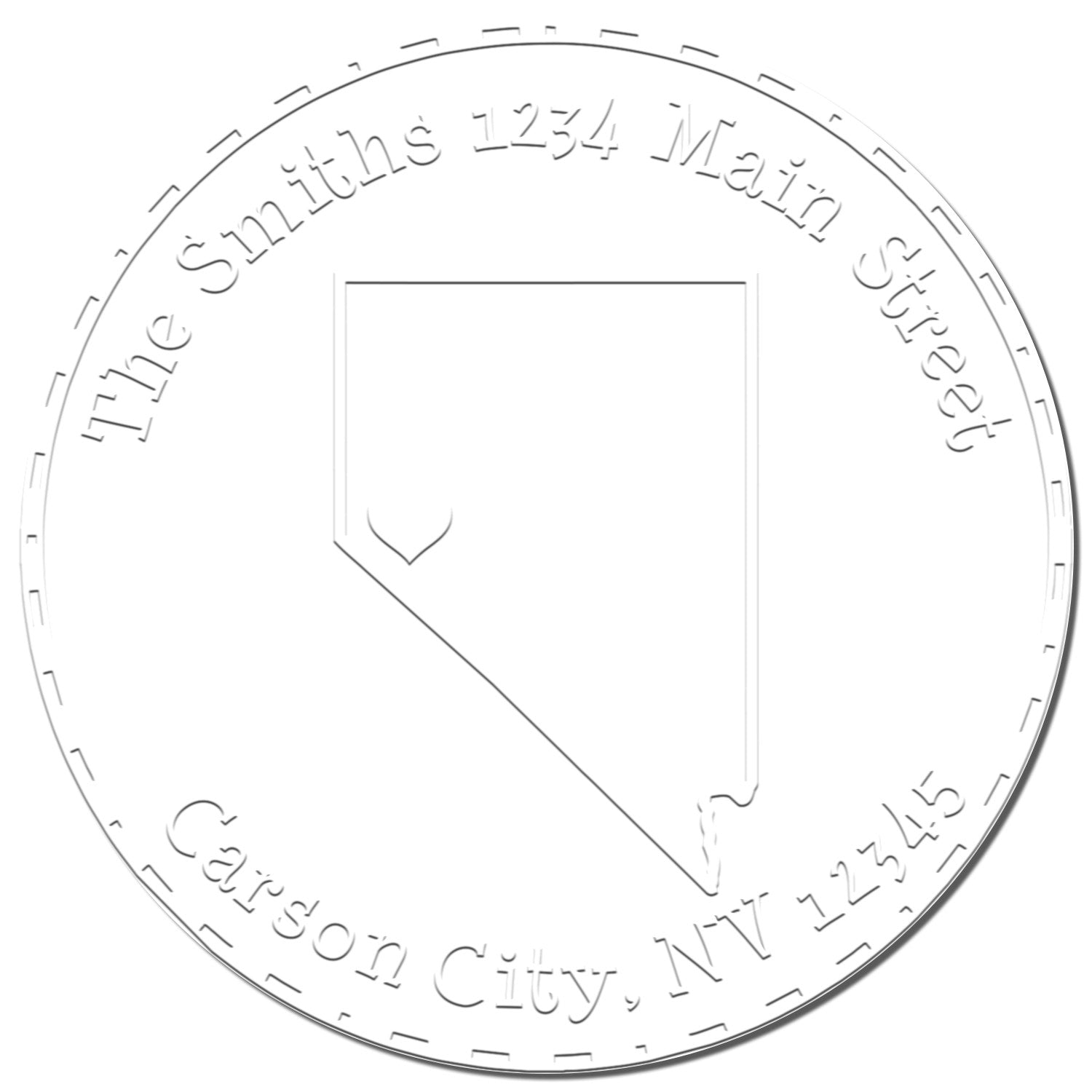 Soft NV State Love Customized Return Address Embossed Seal