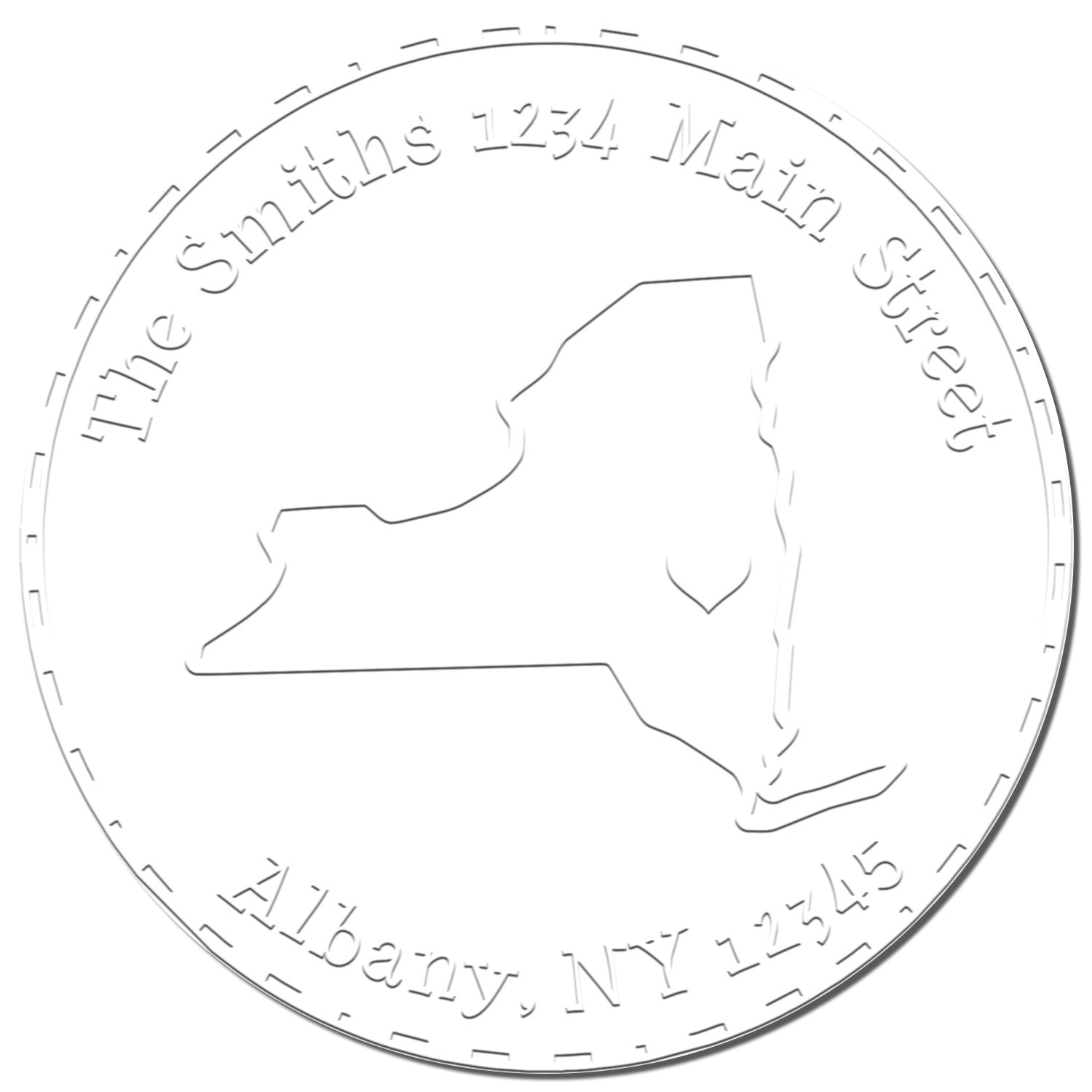 Soft NY State Love Customized Return Address Embosser Seal Stamp