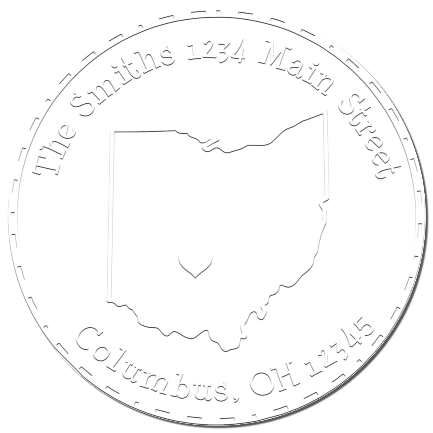 Soft OH State Love Customized Address Return Embosser