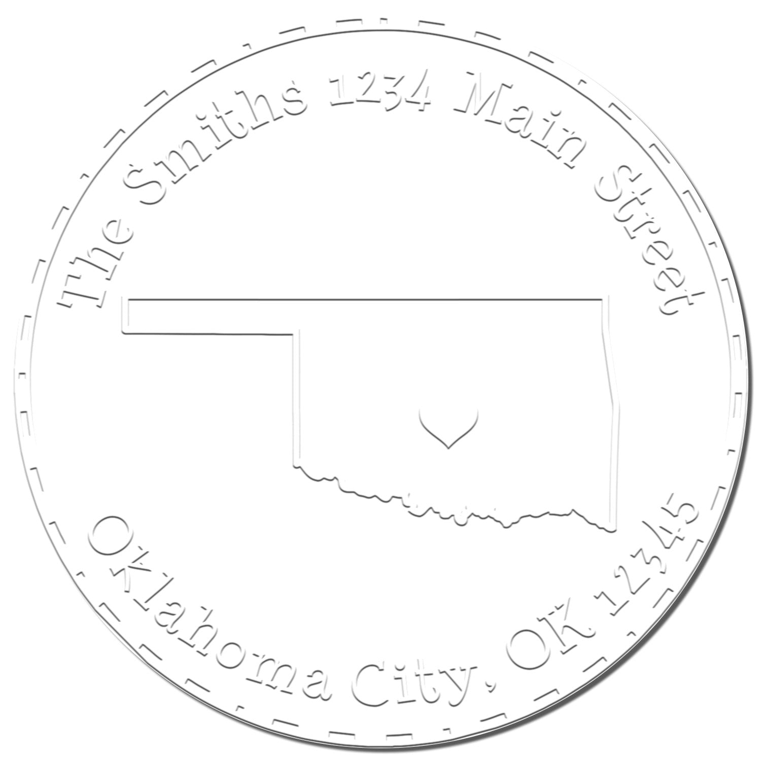 Soft OK State Love Customized Address Return Embosser Seal