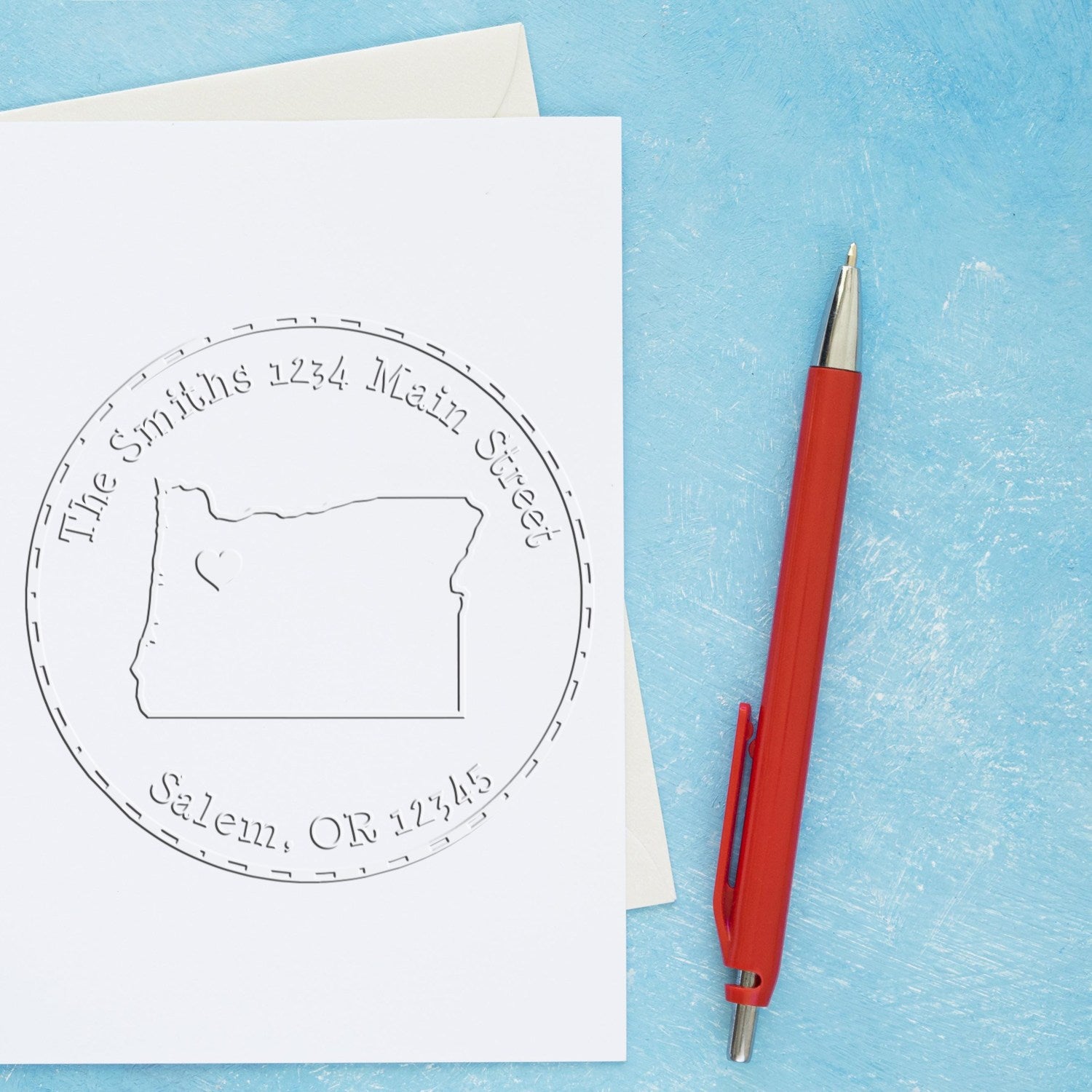 Hybrid Oregon Personalizable Mail Address Seal Stamp Embosser - Engineer Seal Stamps