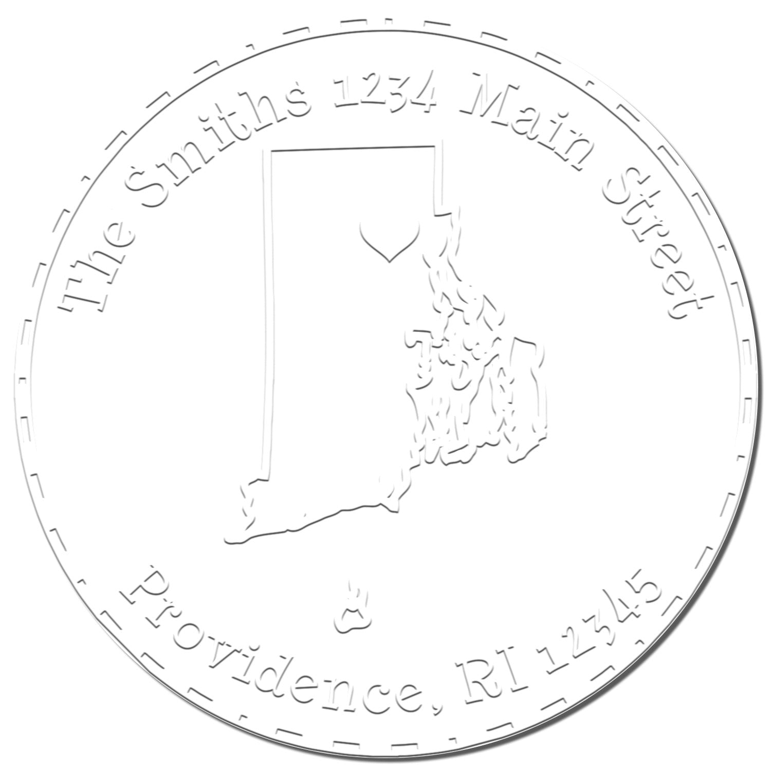 Soft RI State Love Customized Address Return Seal Stamp Embosser