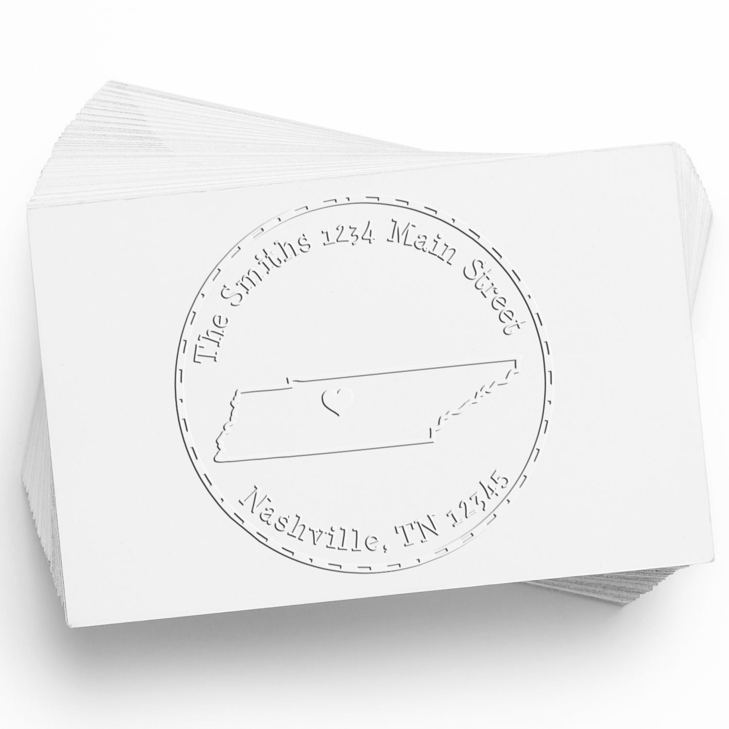 Soft TN State Love Customized Address Return Embossed Stamp