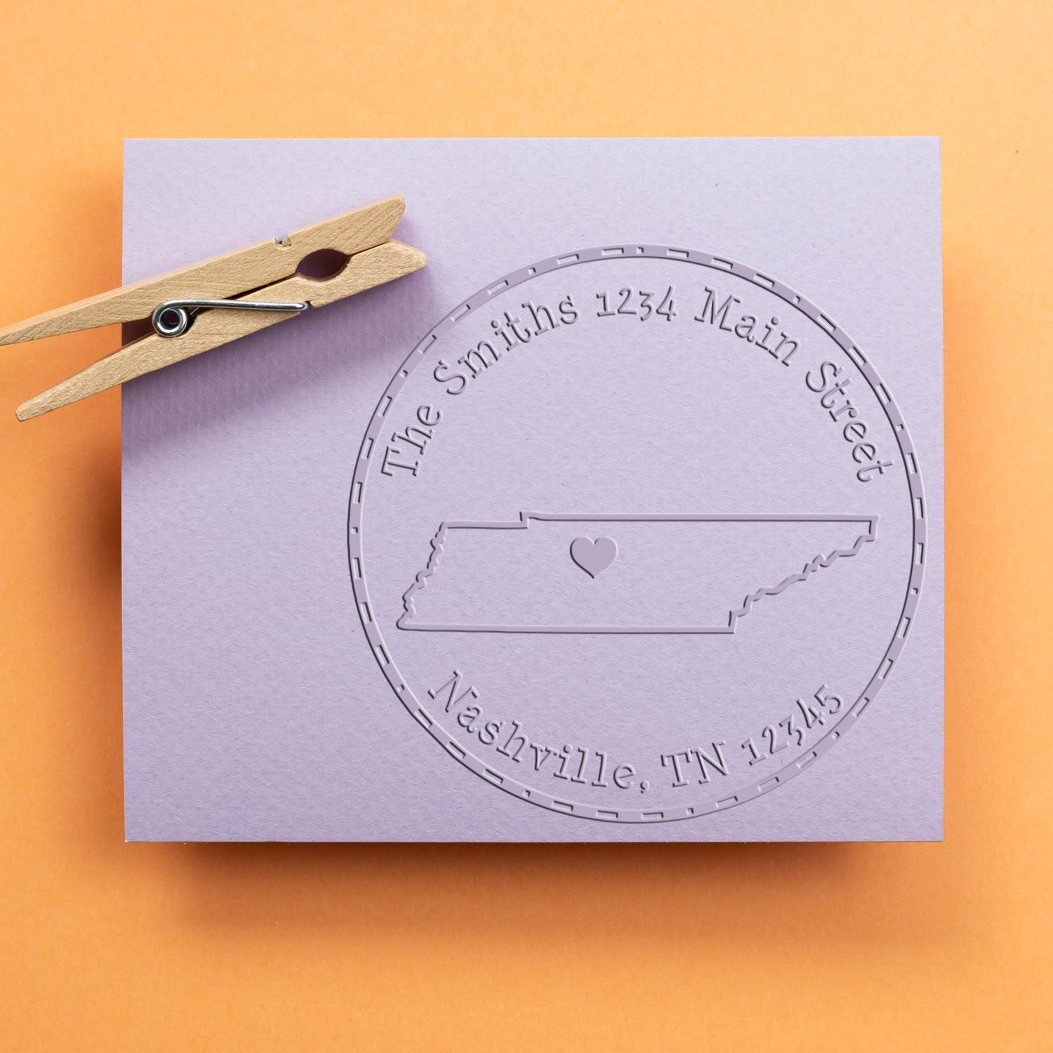 Hybrid Tennessee Personalizable Mail Address Embosser Seal Stamp - Engineer Seal Stamps