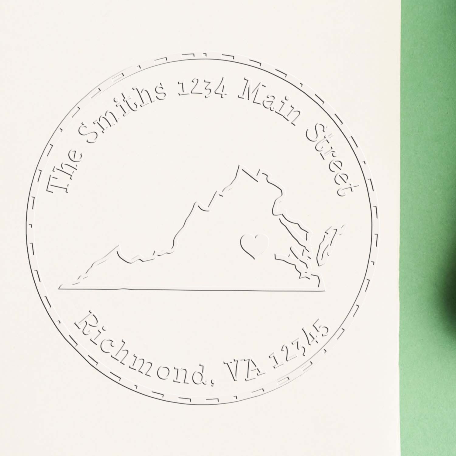 Soft VA State Love Customized Address Return Seal Stamp