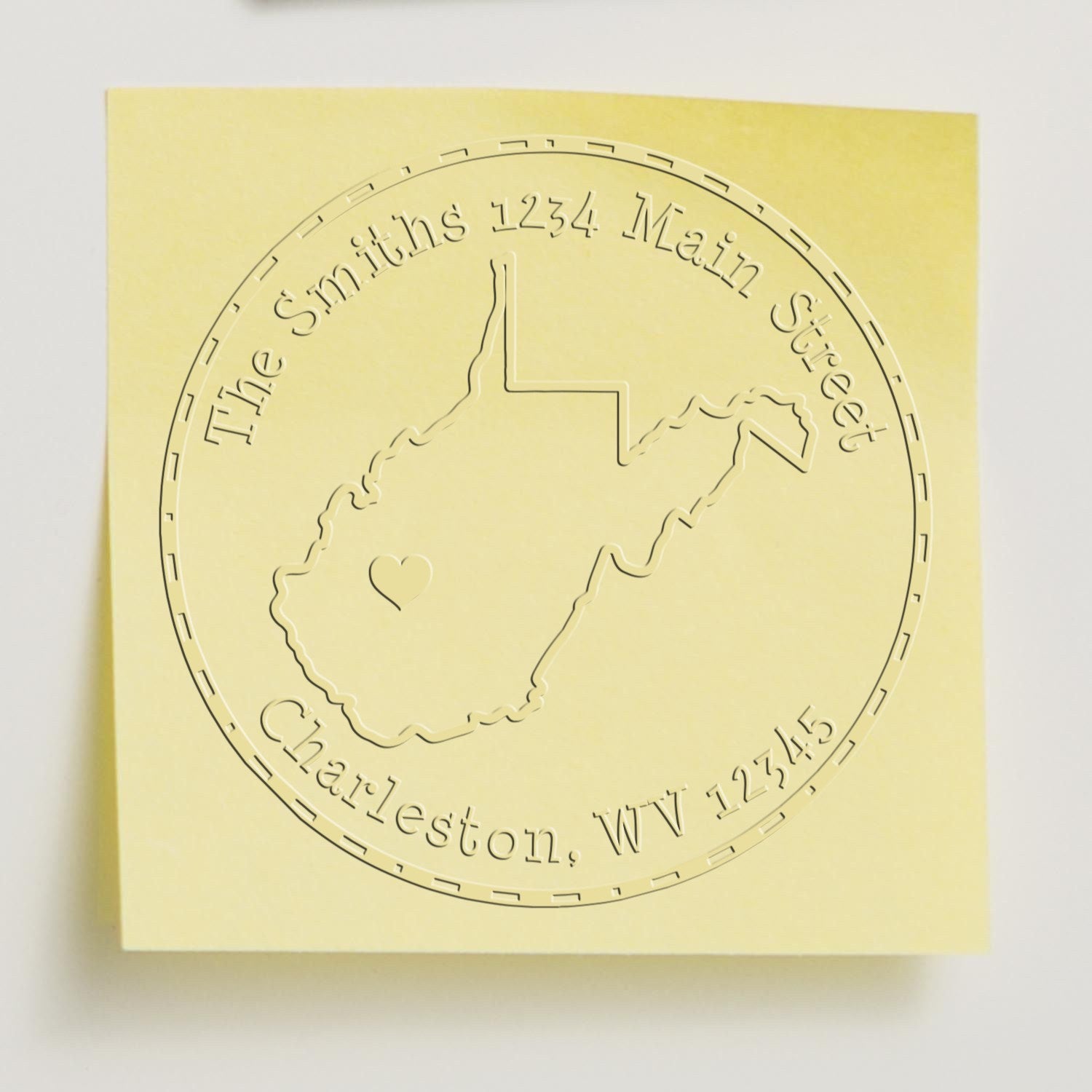 WV State Love Desk Handcrafted Return Address Seal Stamp