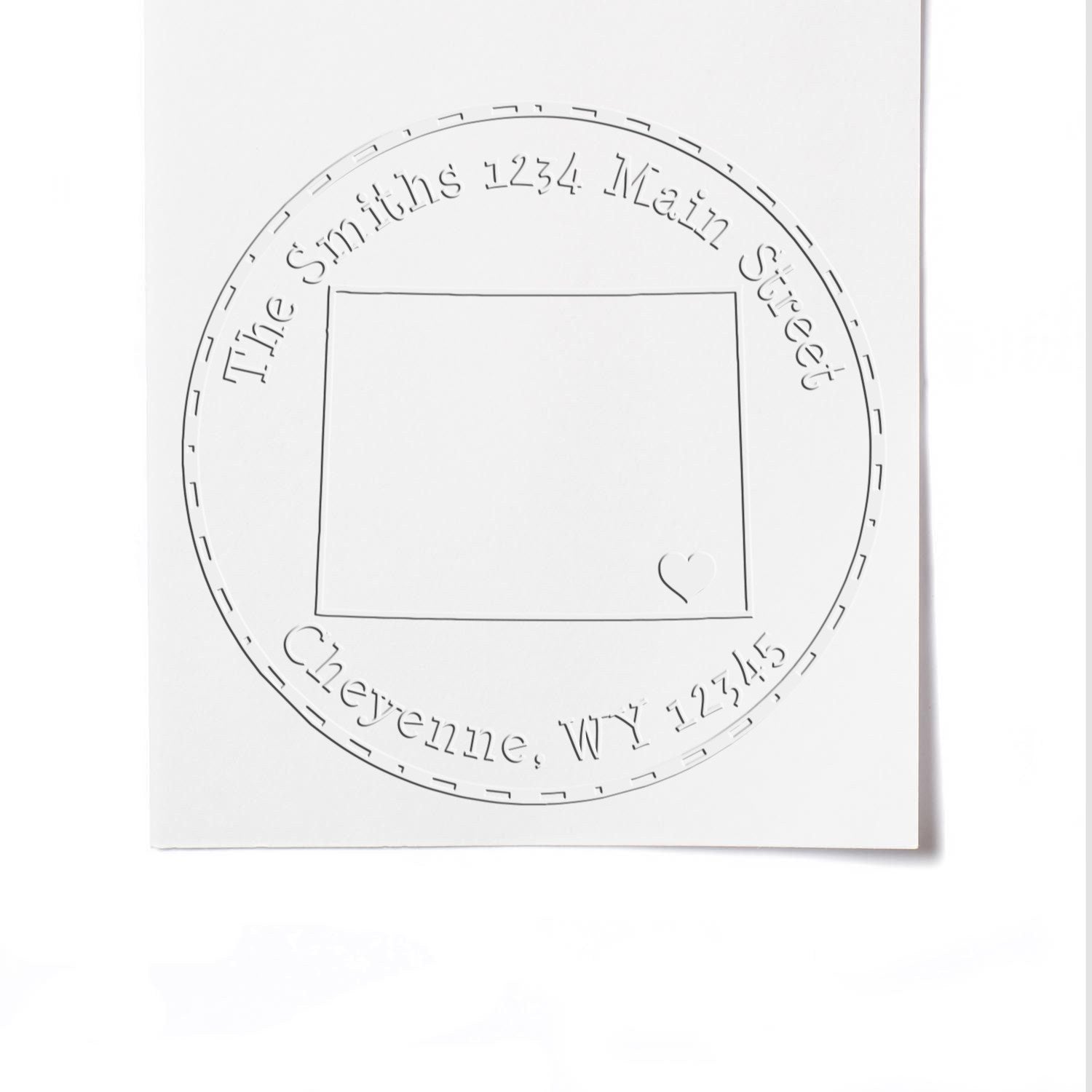 Soft WY State Love Customized Mail Address Stamp Embosser