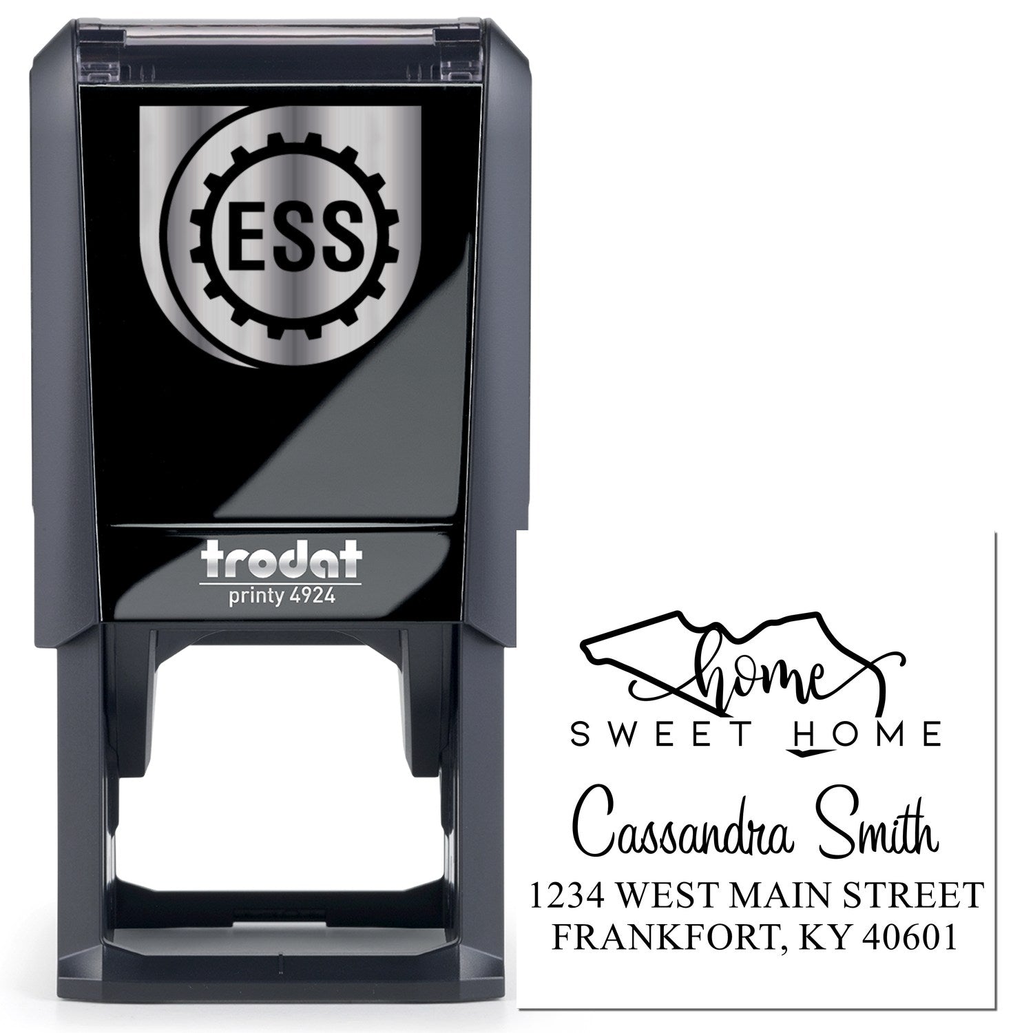 Self-Inking Home Sweet Home Kentucky Personalized Mailing Address Stamp