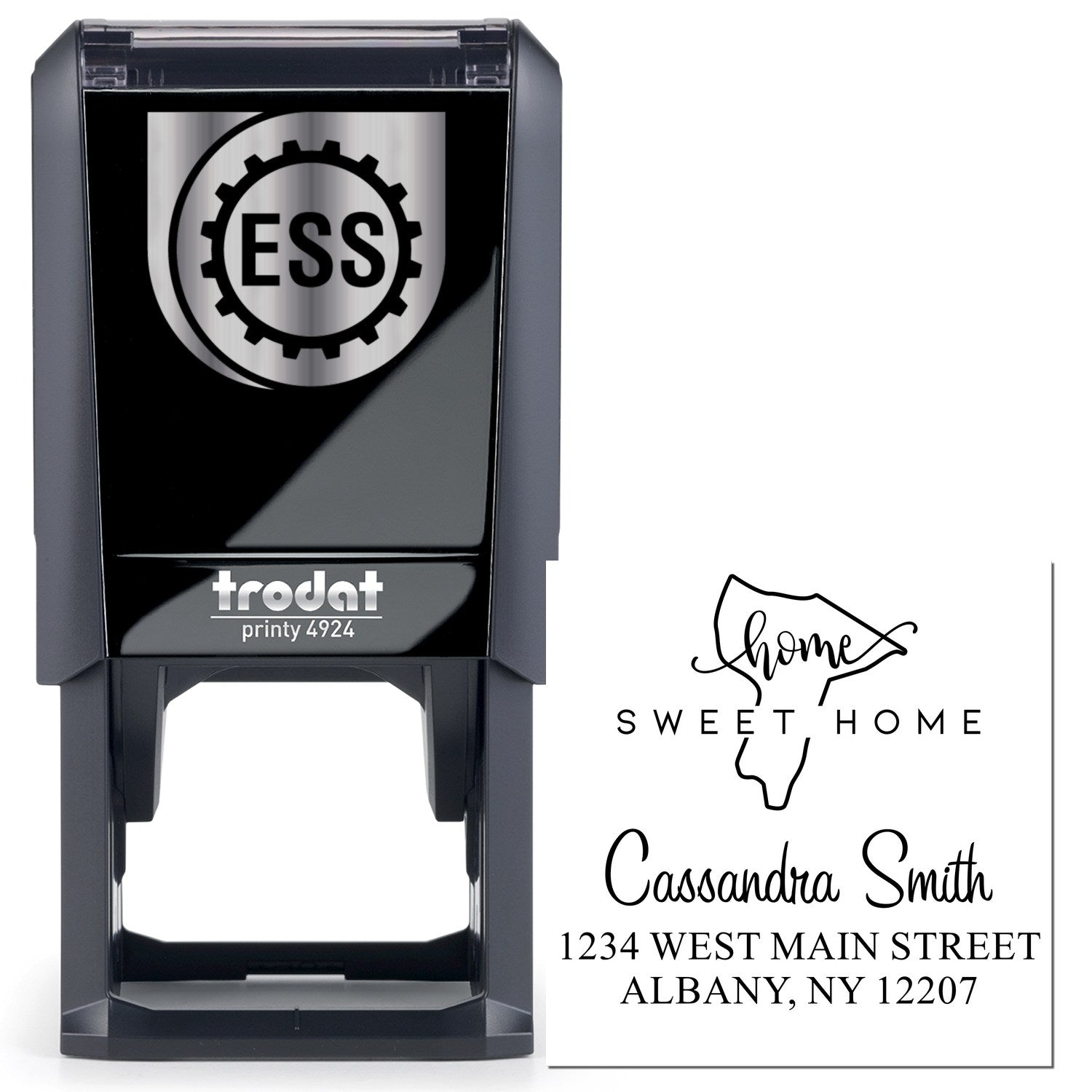 Self-Inking Home Sweet Home New York Custom Address Stamp