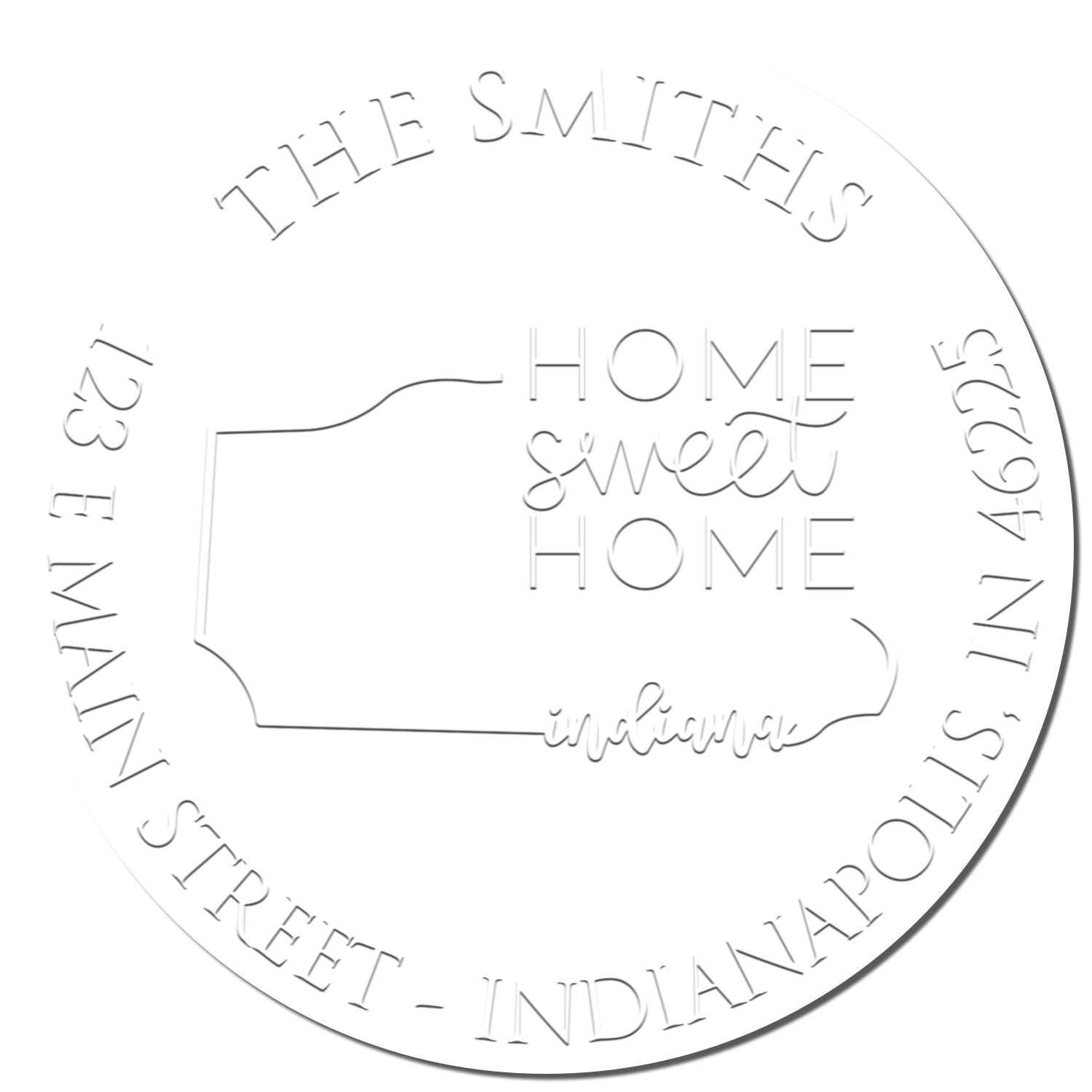 Round IN Soft Personalized Return Stamp Embosser