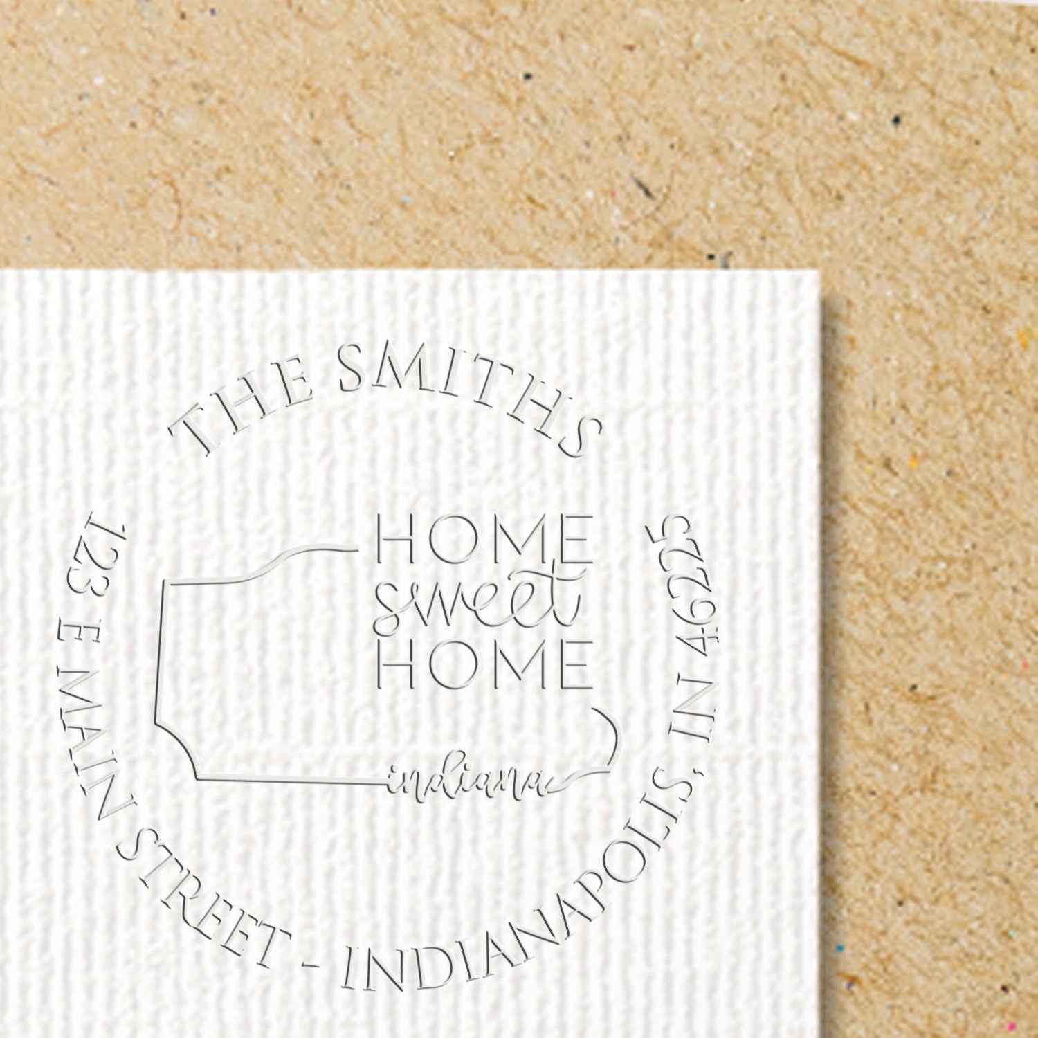 Round IN Soft Personalized Return Stamp Embosser