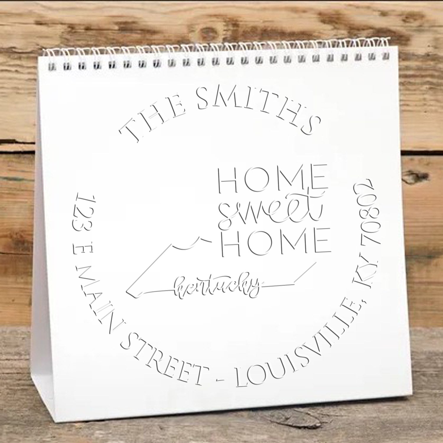 Desk KY Sweet Home Custom Mailing Address Seal Stamp Embosser - Engineer Seal Stamps