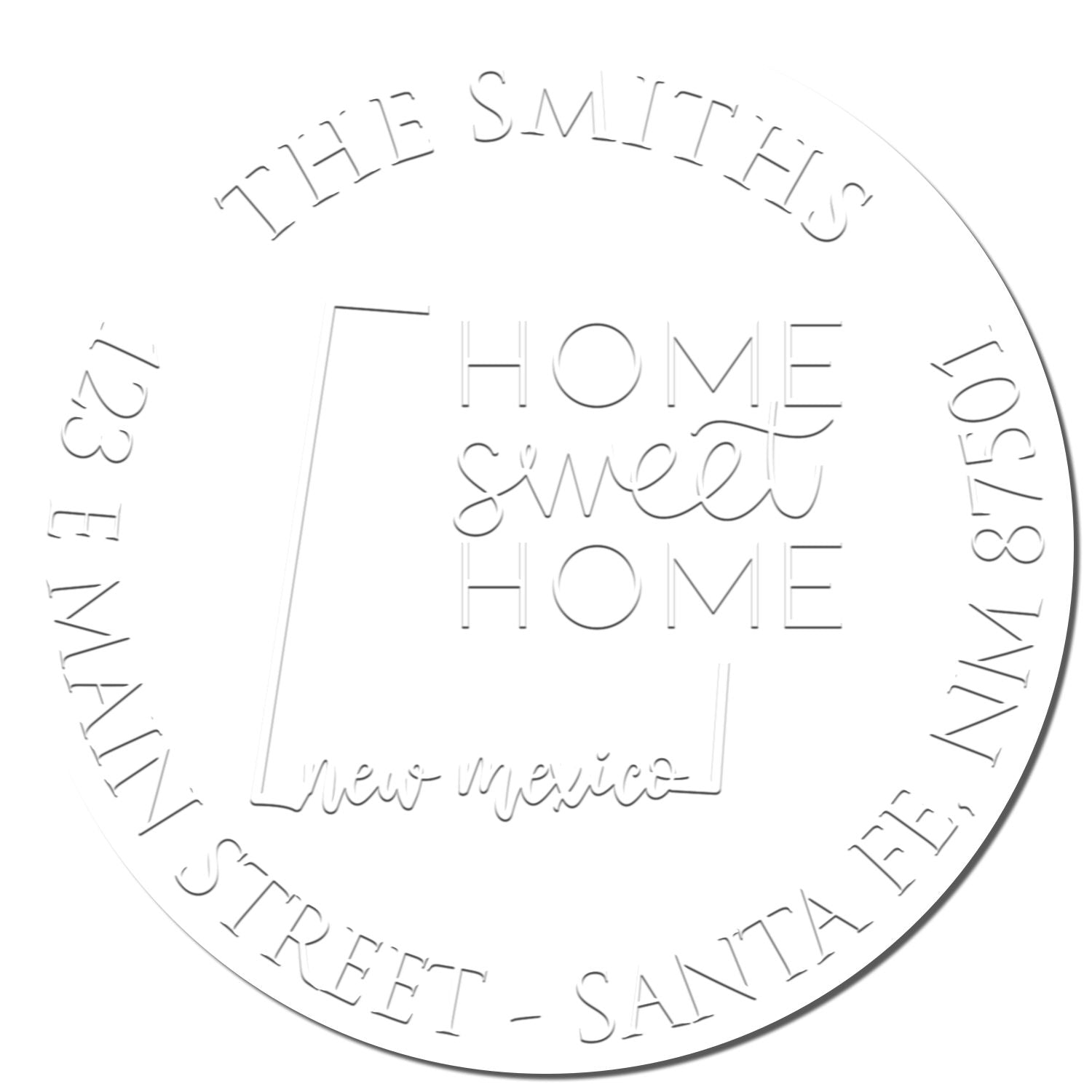 Round NM Soft Personalizable Mailing Embossing Stamp