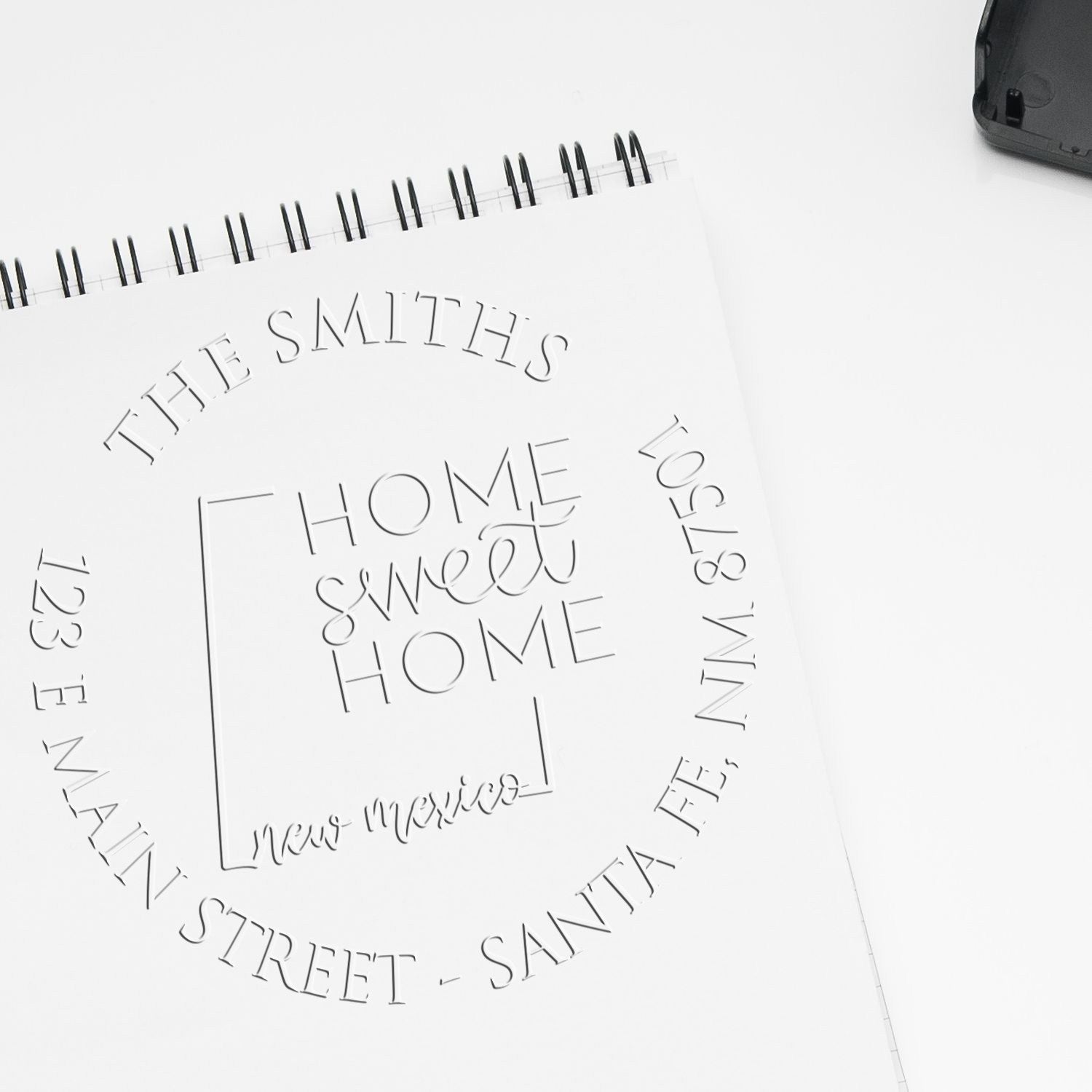 Round NM Soft Personalizable Mailing Embossing Stamp