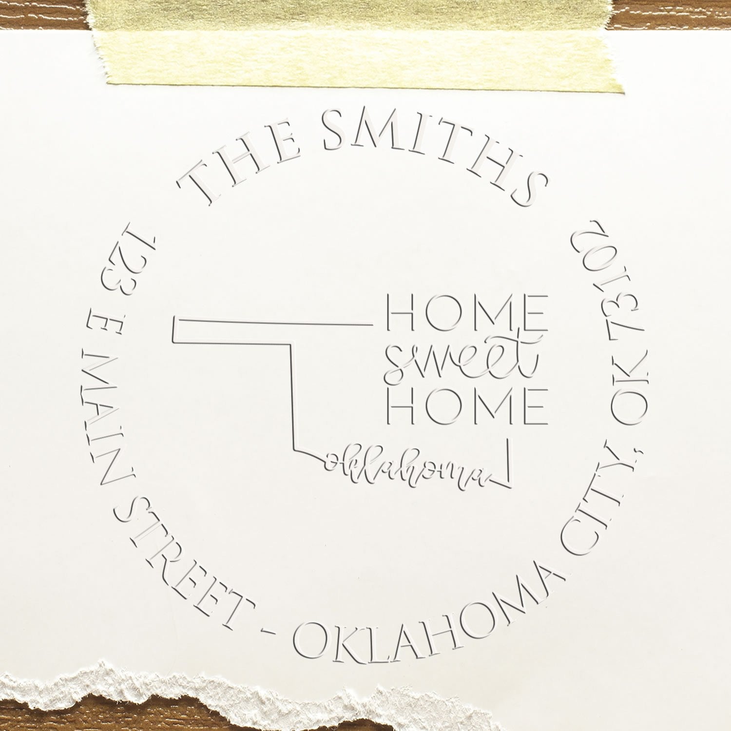 Round OK Soft Personalizable Address Embosser Seal