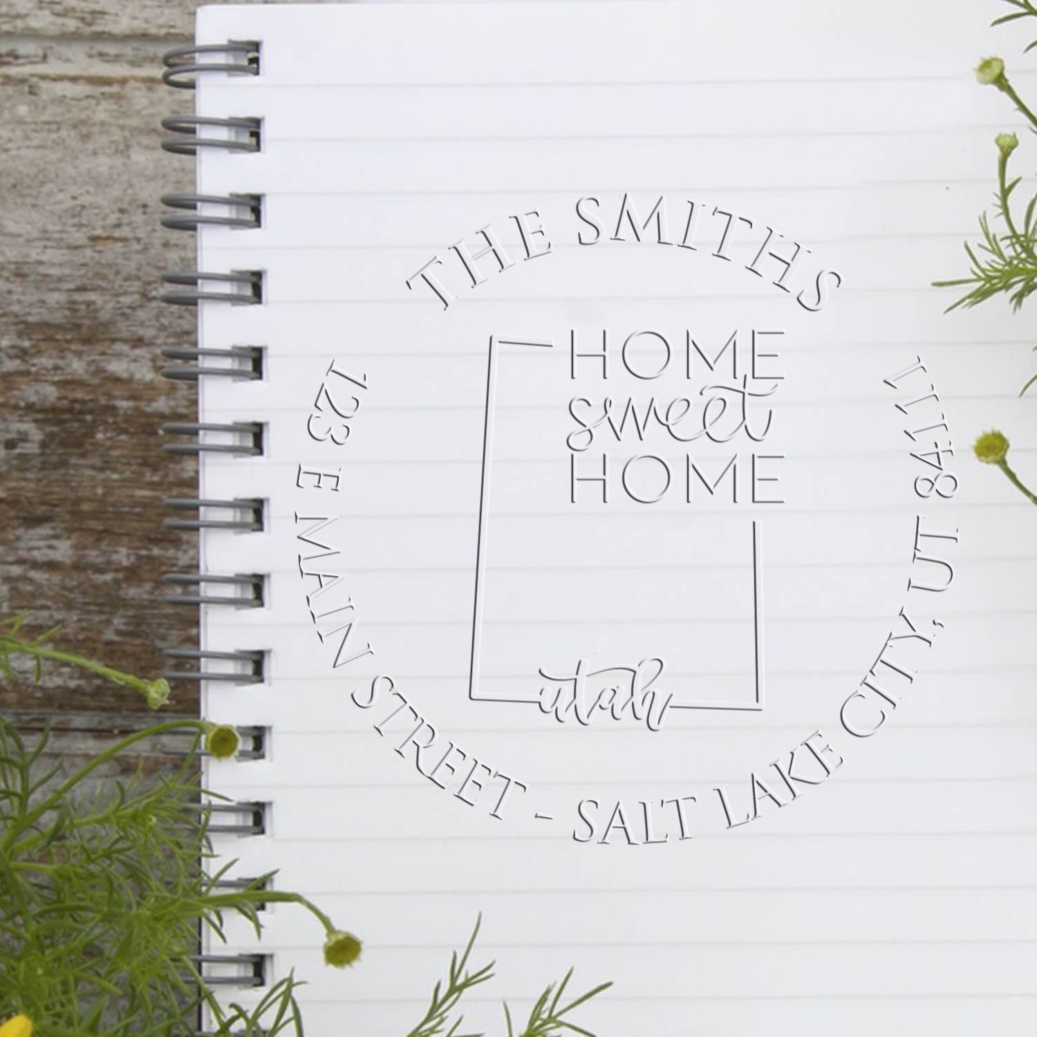 Round UT Soft Personalizable Address Embosser Seal Stamp