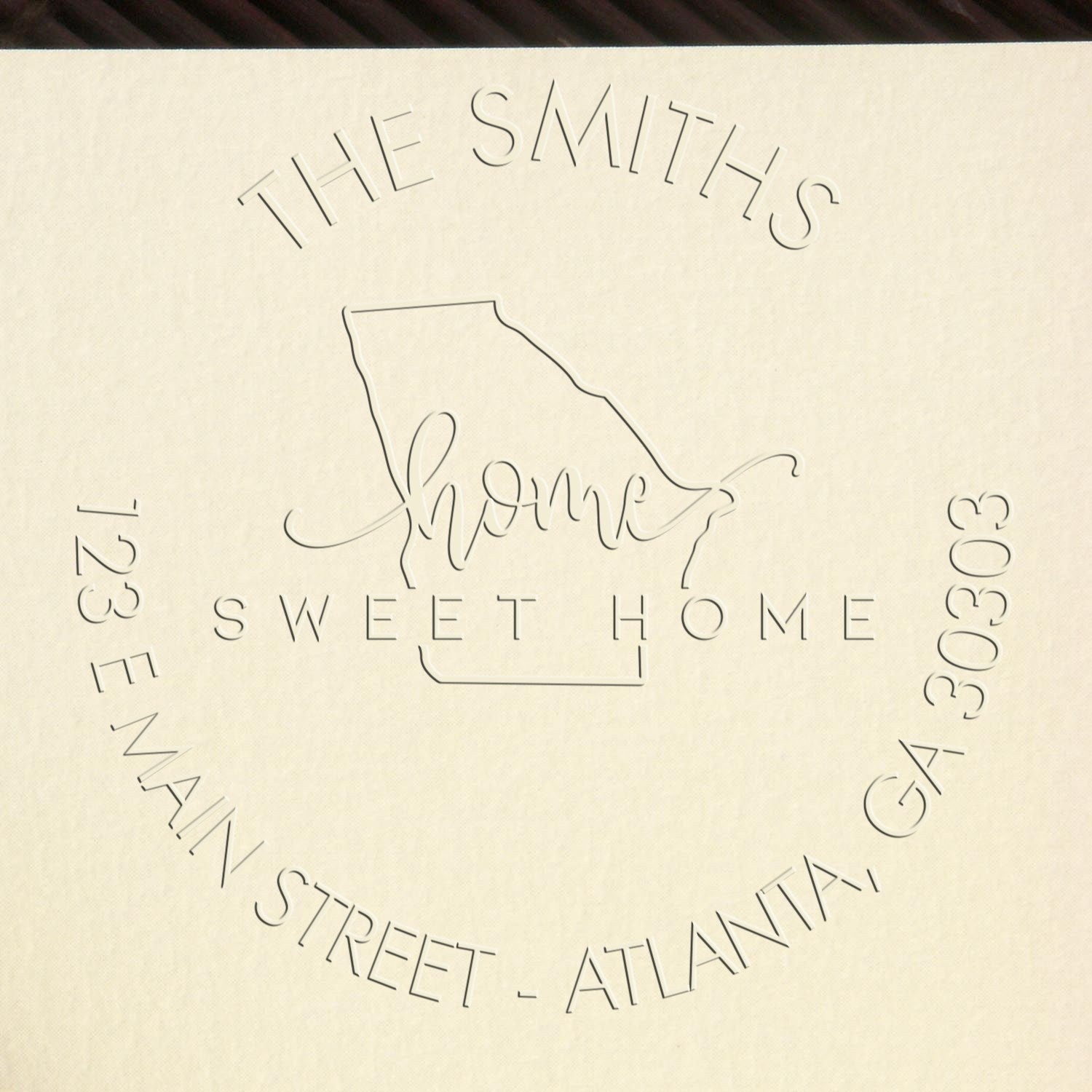 Sweet Home GA Soft Customized Name and Address Seal Embosser