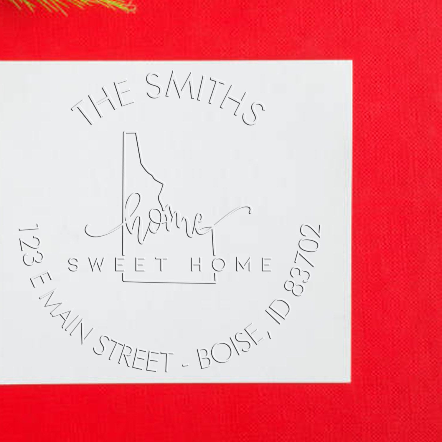 Sweet Home ID Soft Customized Name and Address Seal Stamp Embosser