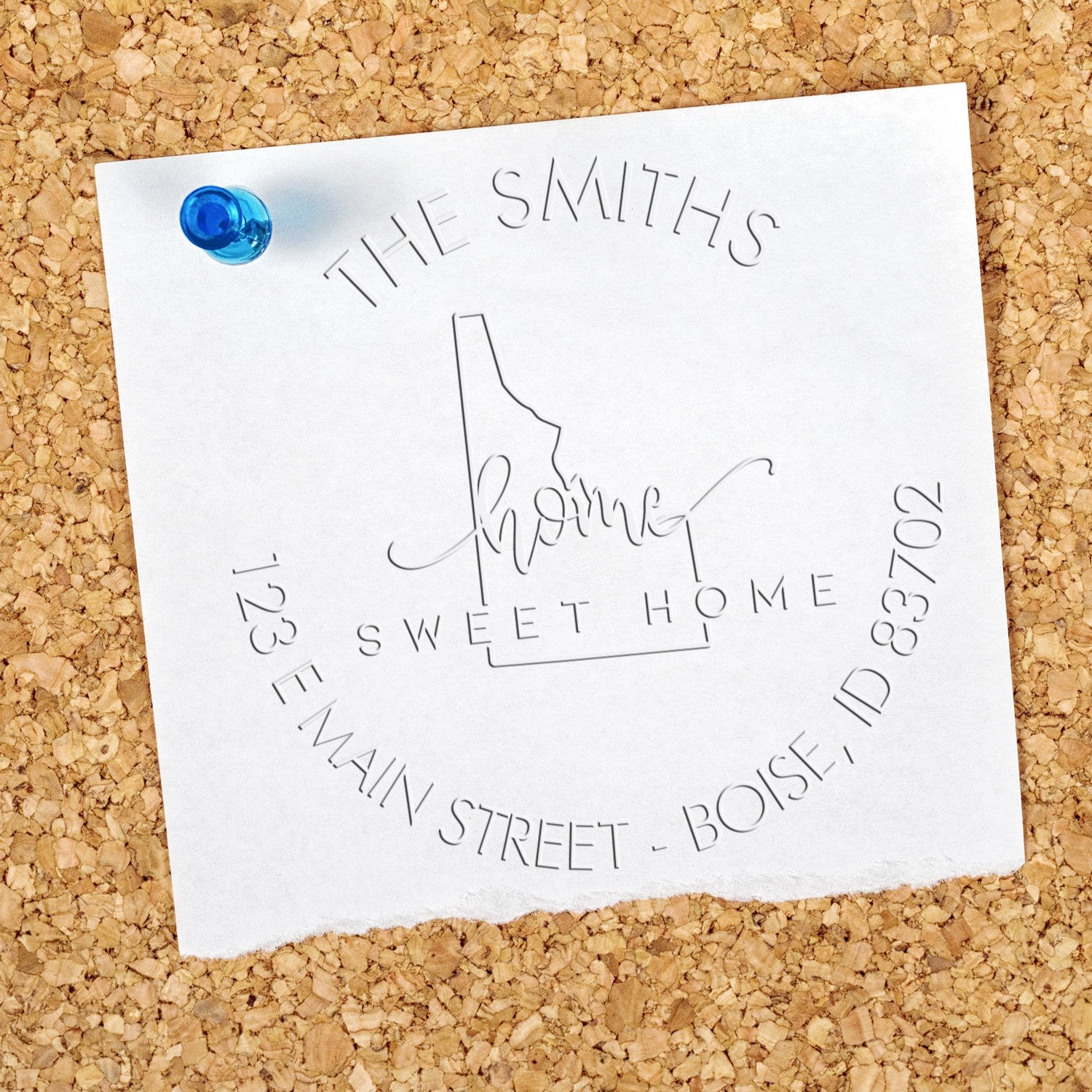 Home Sweet Home Desk Handcrafted Mail Address Seal Embosser for ID - Engineer Seal Stamps