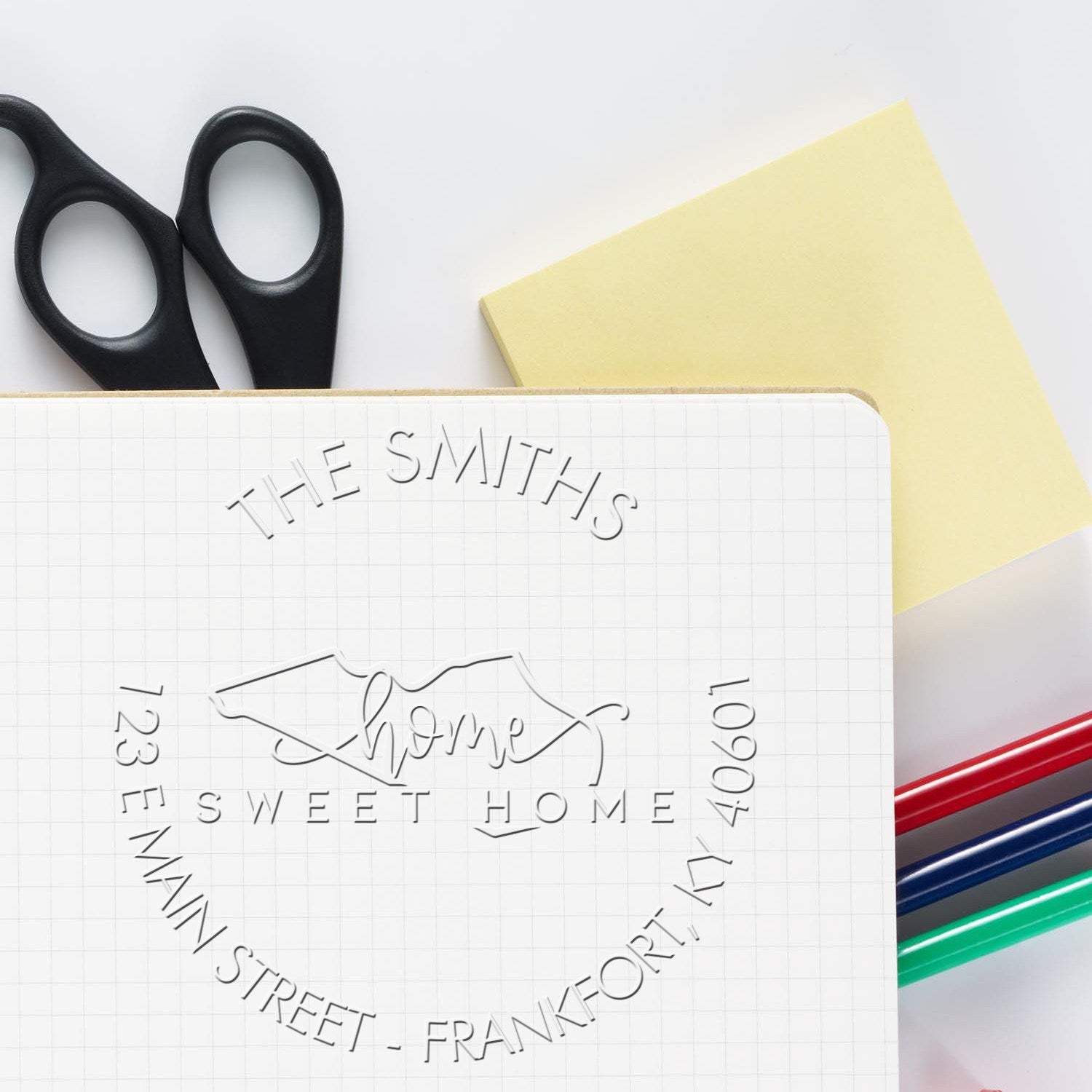 Sweet Home KY Soft Customized Name and Address Embosser Seal Stamp