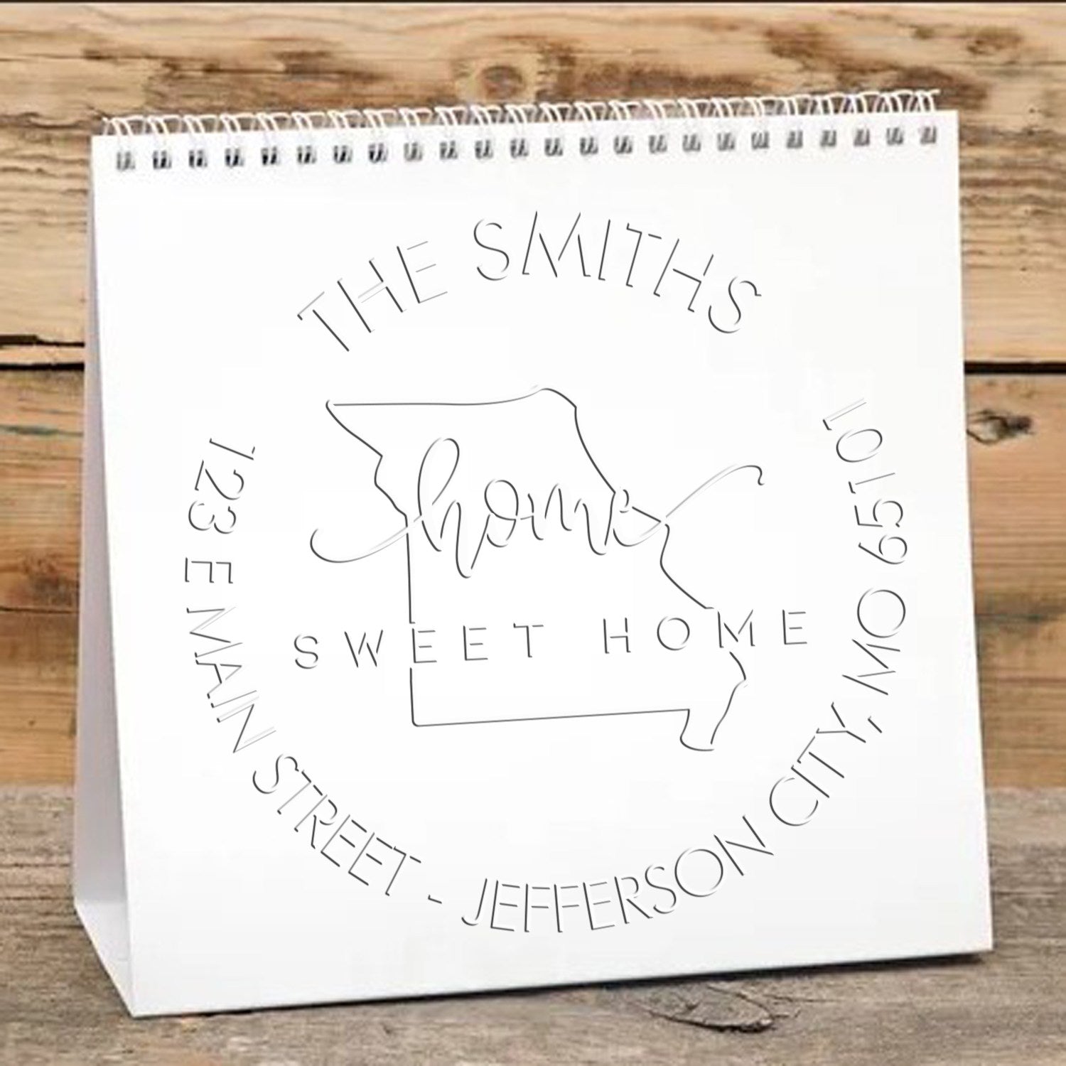 Sweet Home MO Soft Customized New Address Embossed Seal