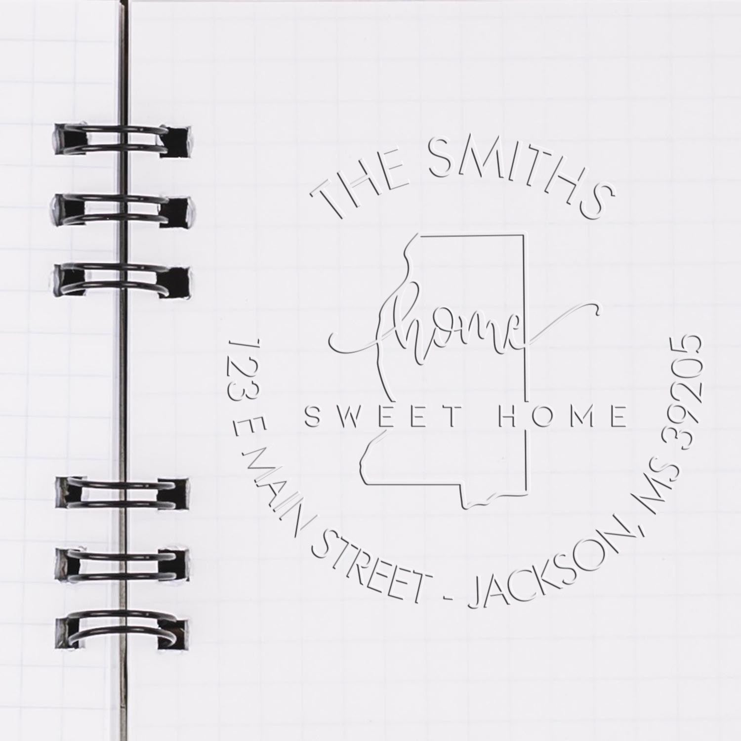 Sweet Home MS Soft Customized New Address Seal Stamp Embosser