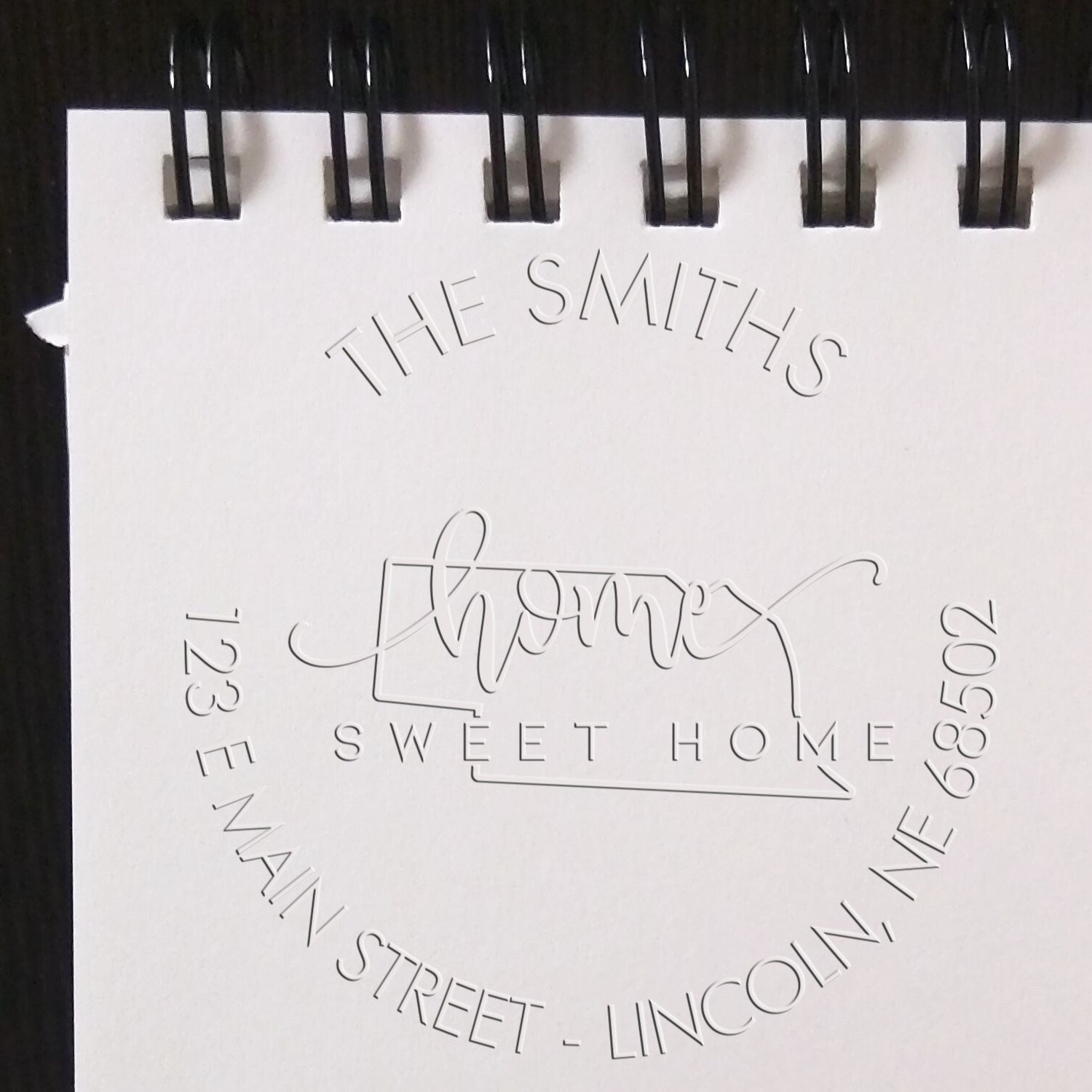 Sweet Home NE Soft Customized New Address Embossed Stamp