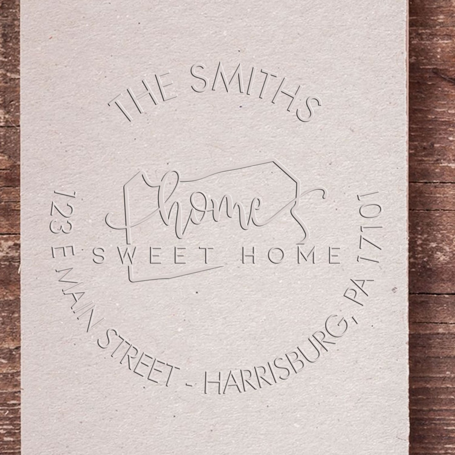 Sweet Home PA Soft Customized Mailing Address Embossing Seal