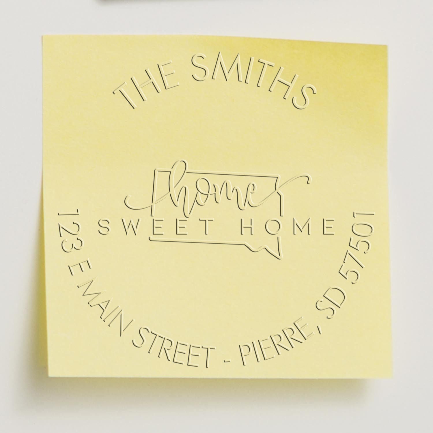 Home Sweet Home South Dakota Hybrid Personalizable Return Seal Stamp - Engineer Seal Stamps