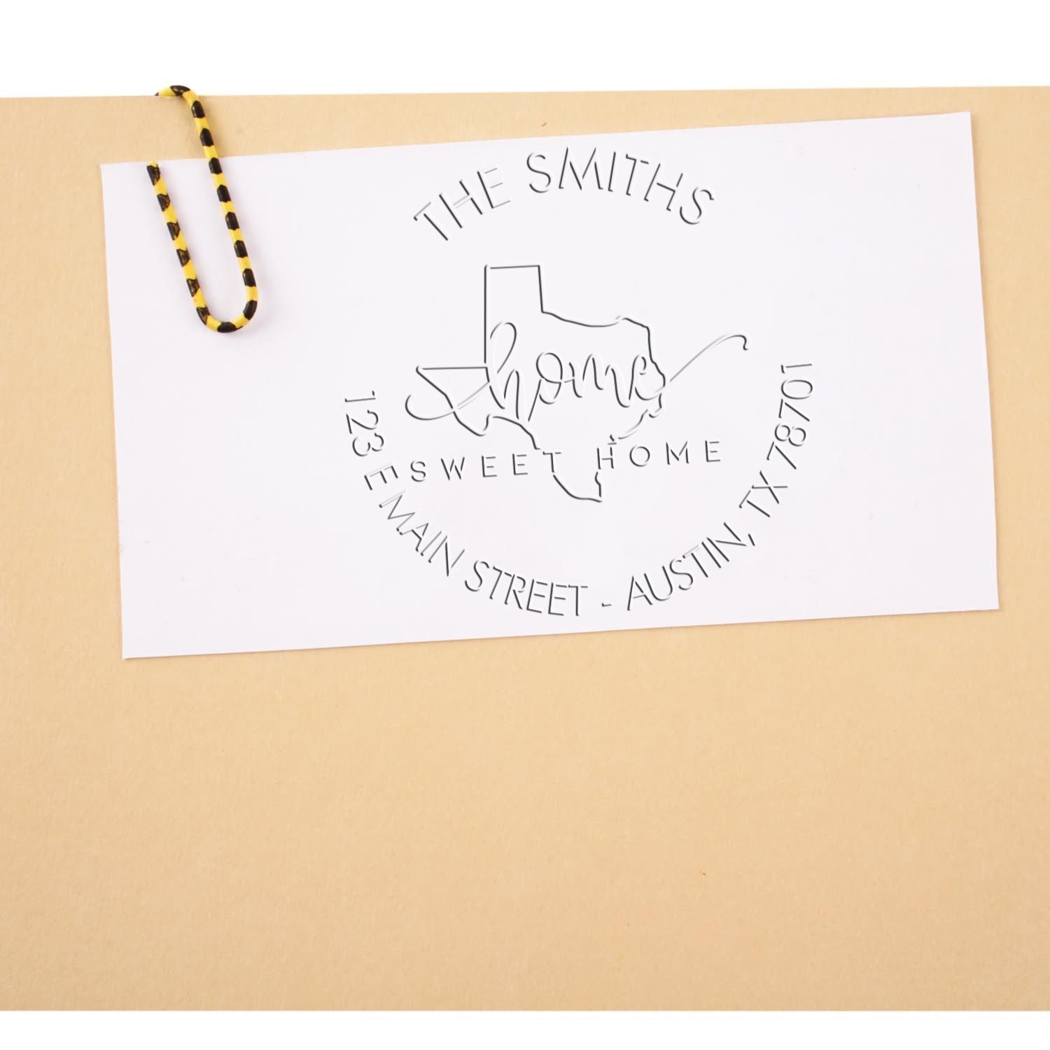 Sweet Home TX Soft Customized Mailing Address Seal Stamp