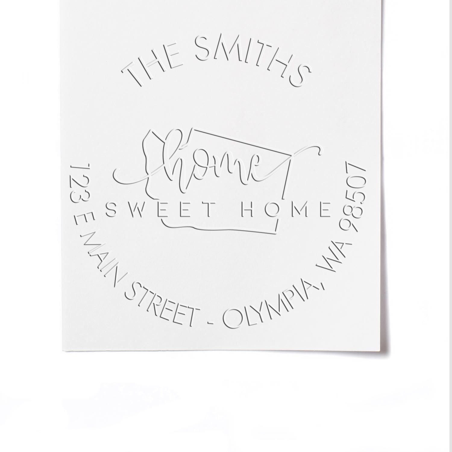 Sweet Home WA Soft Customized Return Stamp Embosser