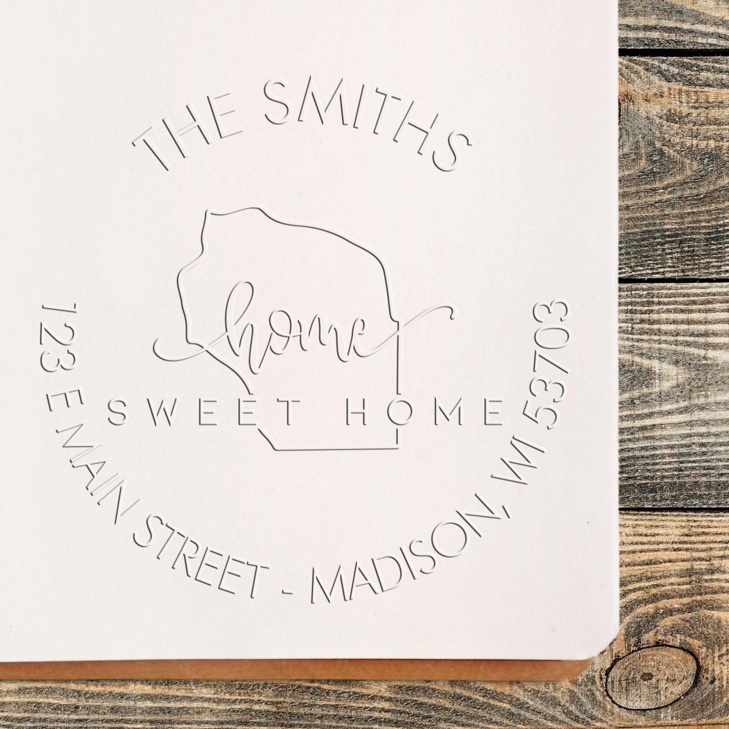 Sweet Home WI Soft Customized Return Embossed Seal