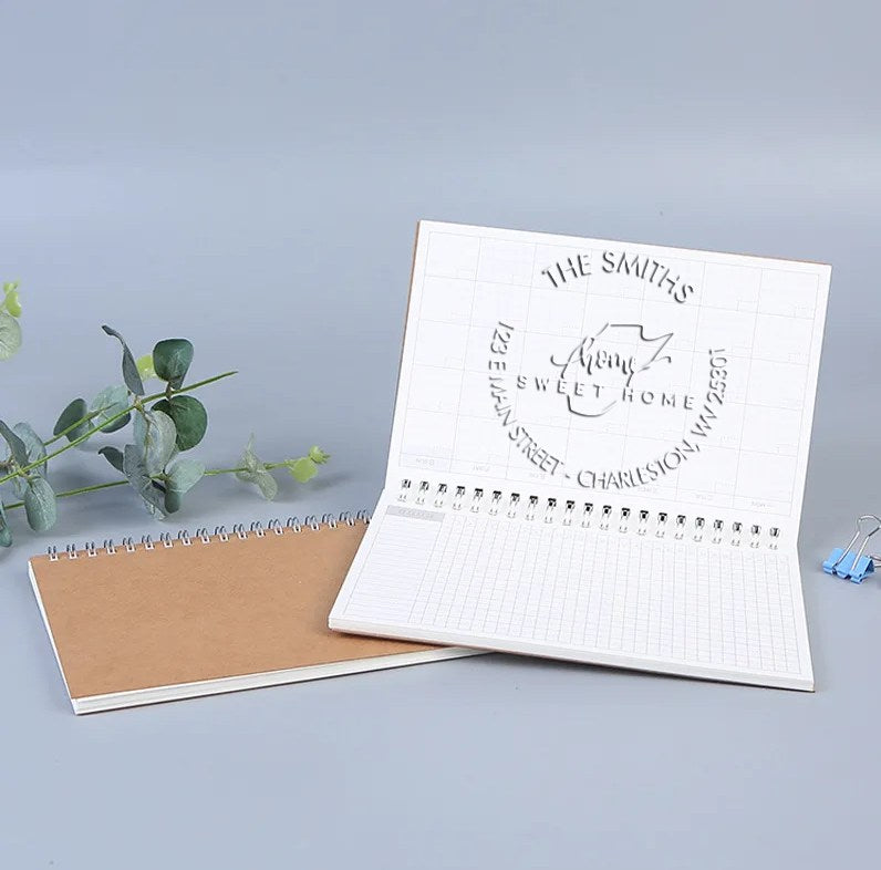 Home Sweet Home West Virginia Hybrid Customizable Mailing Embossing Seal - Engineer Seal Stamps