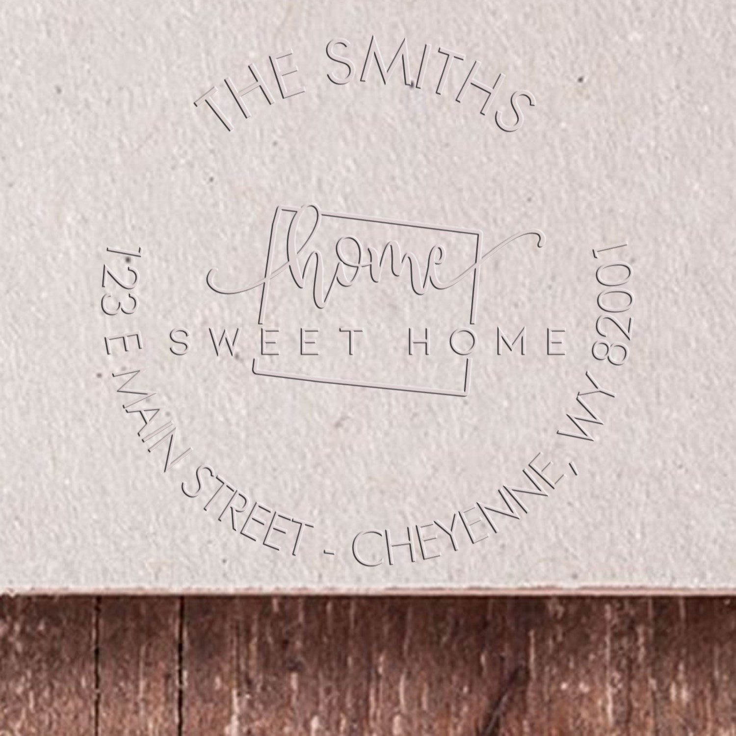 Sweet Home WY Soft Customized Return Embossing Seal