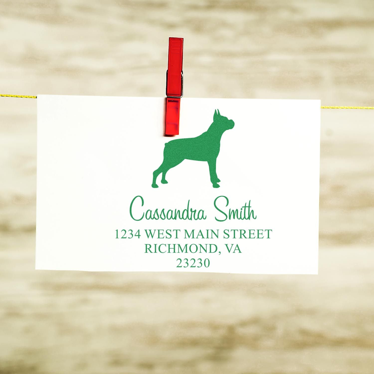 Self-Inking Boxer Customizable Mailing Address Stamp